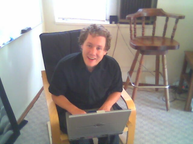 Rion at Gene with laptop
