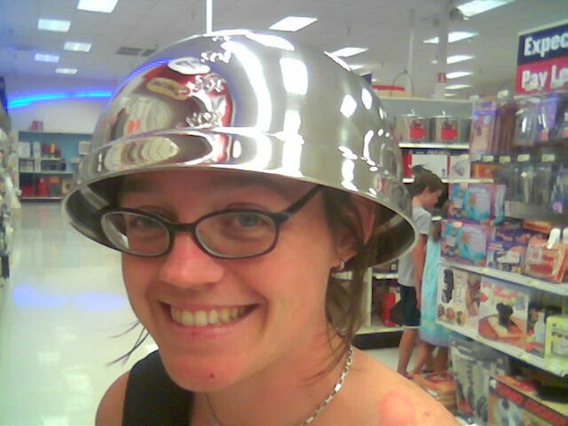 Erin, enbowled, while we were shopping (for bowls) at Target.