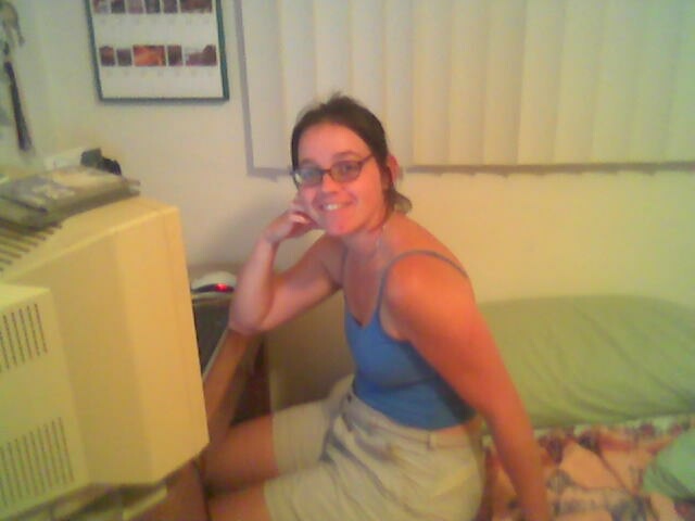 Erin on the computer
