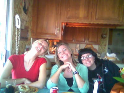 Erin's three sisters at their grandparents' house.