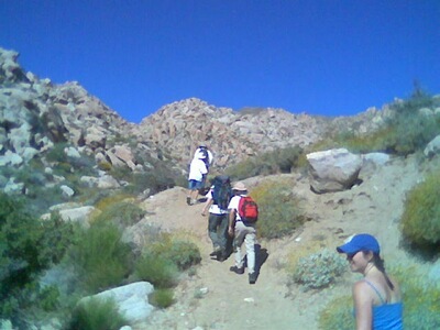 Starting out on our desert hike