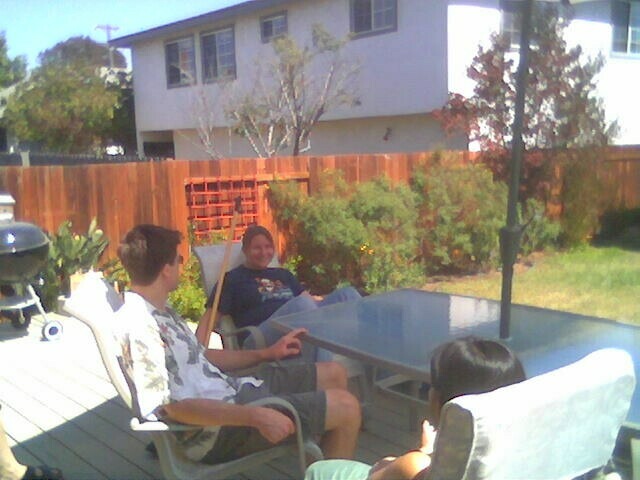 Michelle has an outdoor table now. Yay!