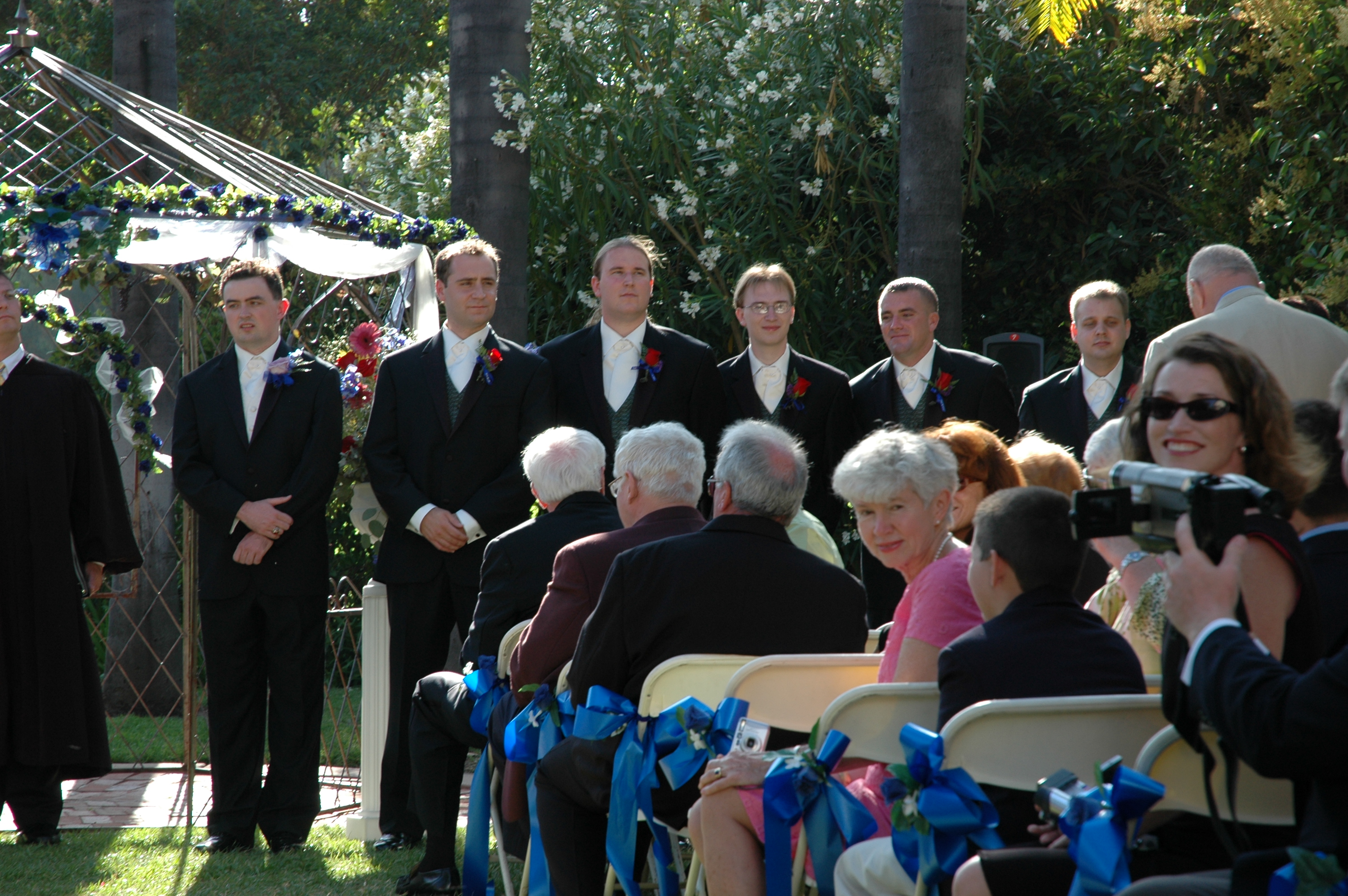 Groomsmen and myself, awaiting the bride
