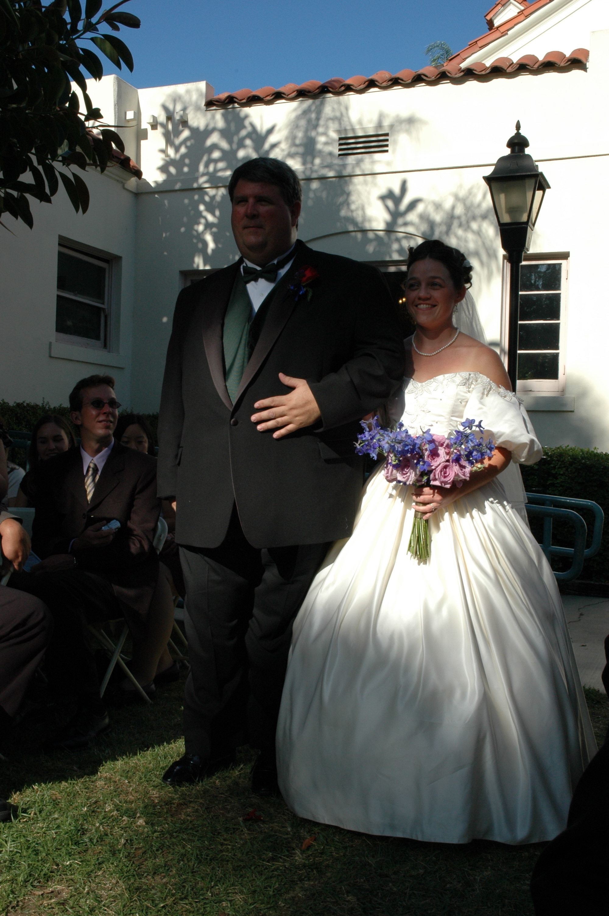 Erin, walking down the aisle