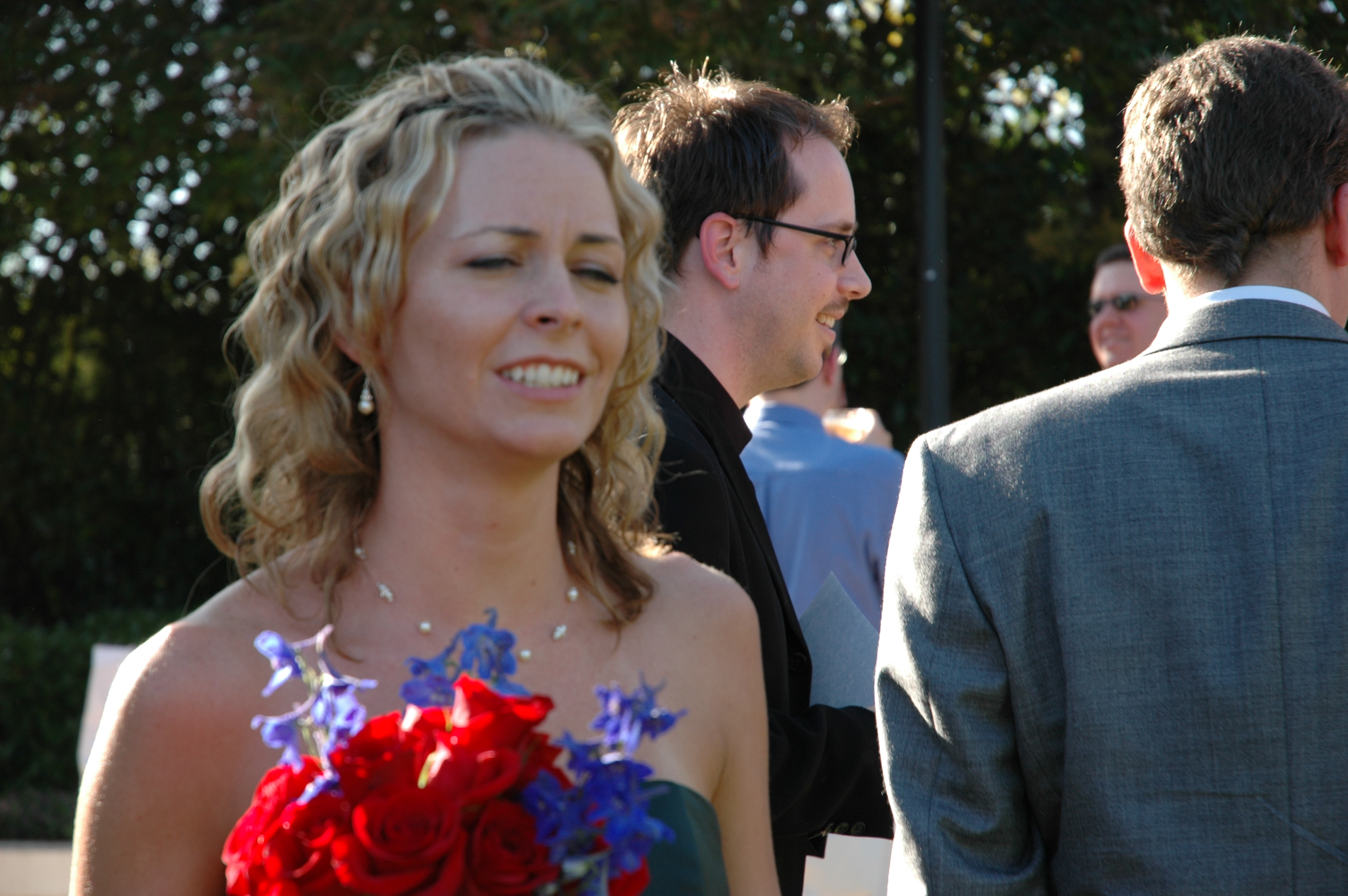 Laura, with Patrick & Gerry in the background