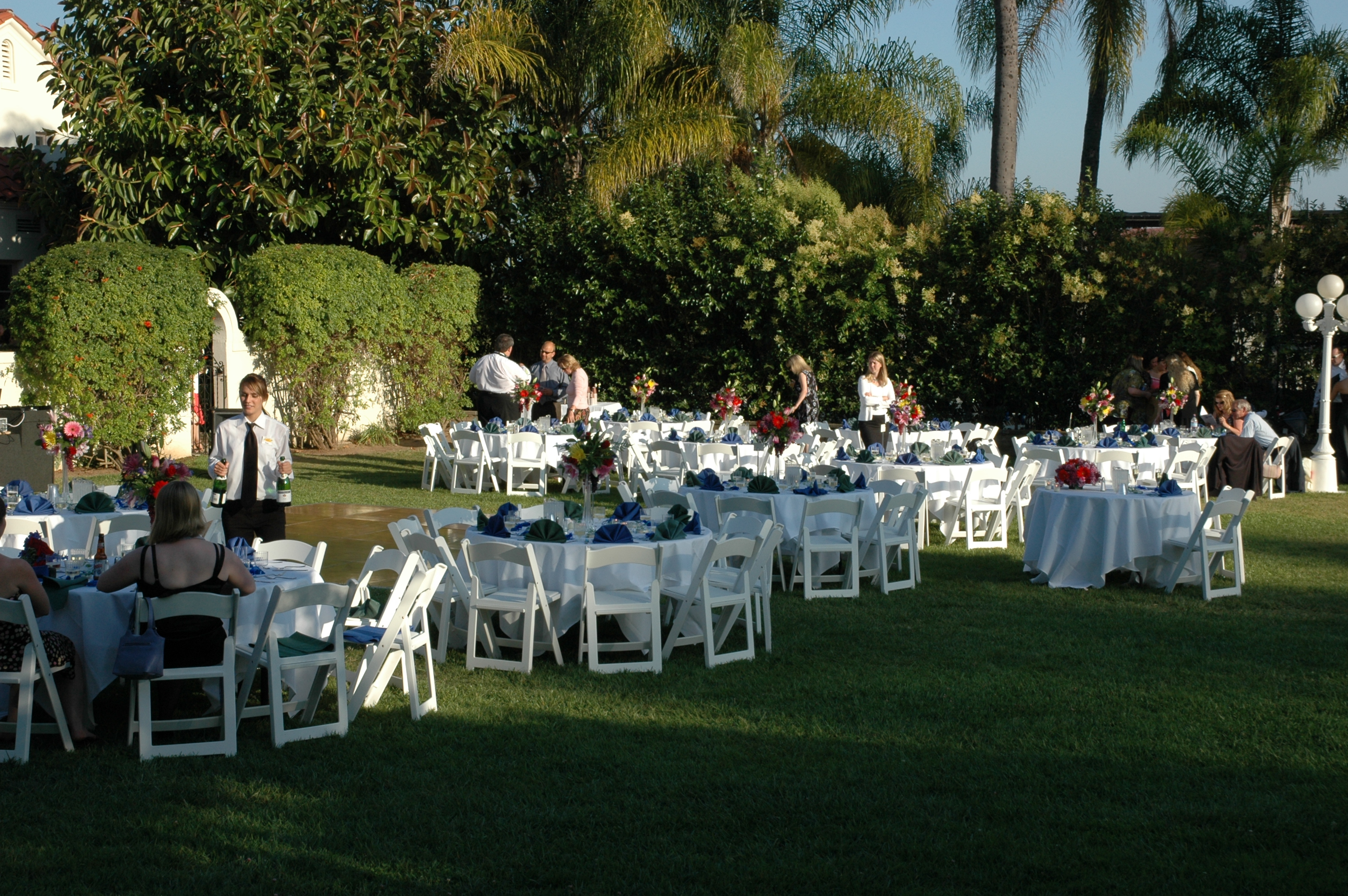 setup on the west lawn