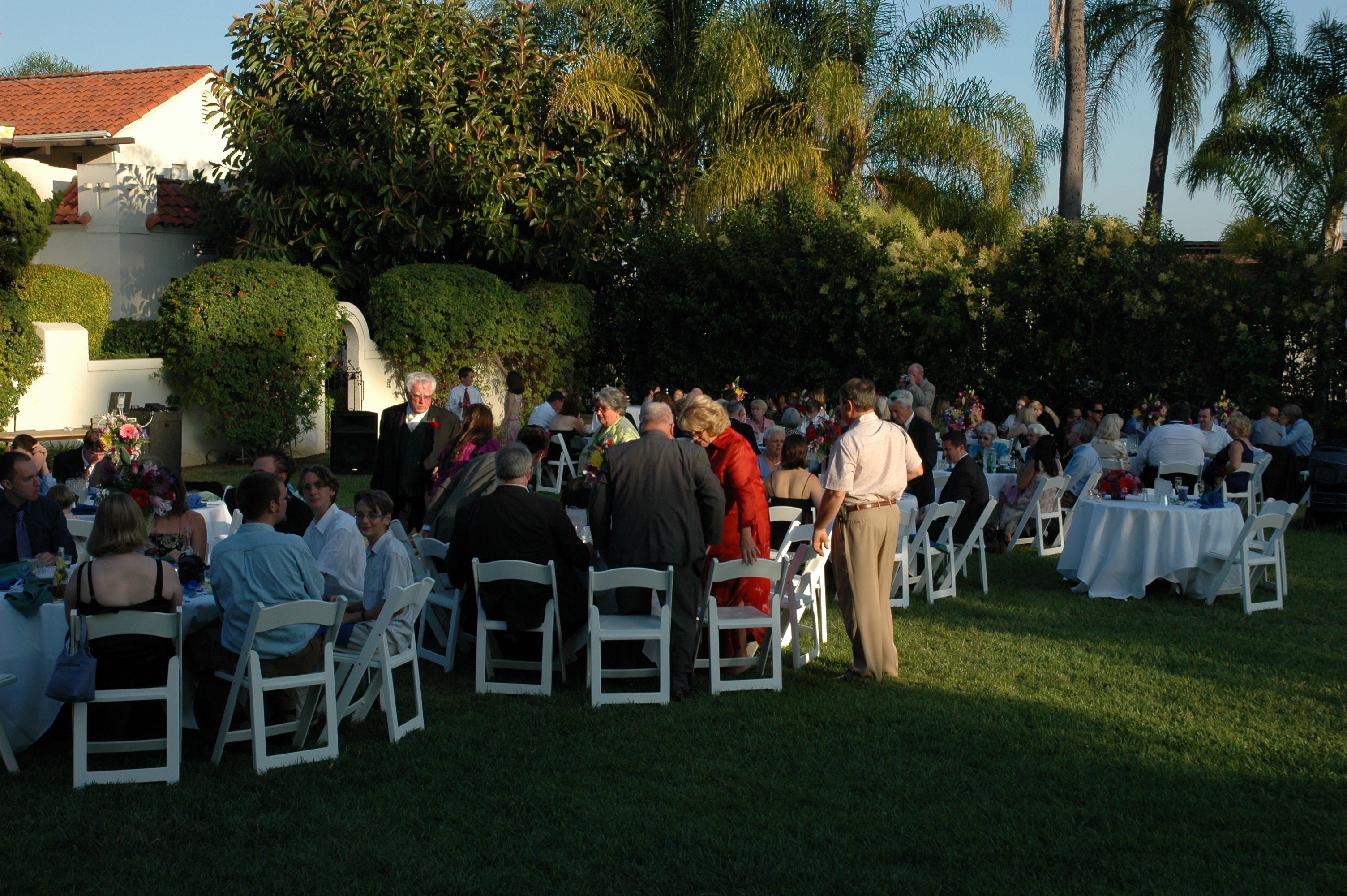 Gary directs on the west lawn