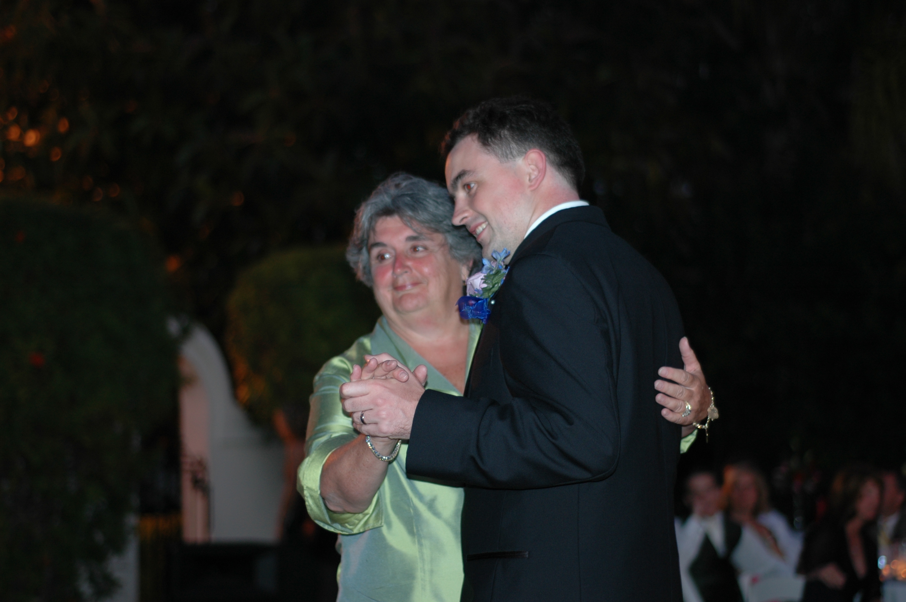 Ted and his mom pose for another photographer