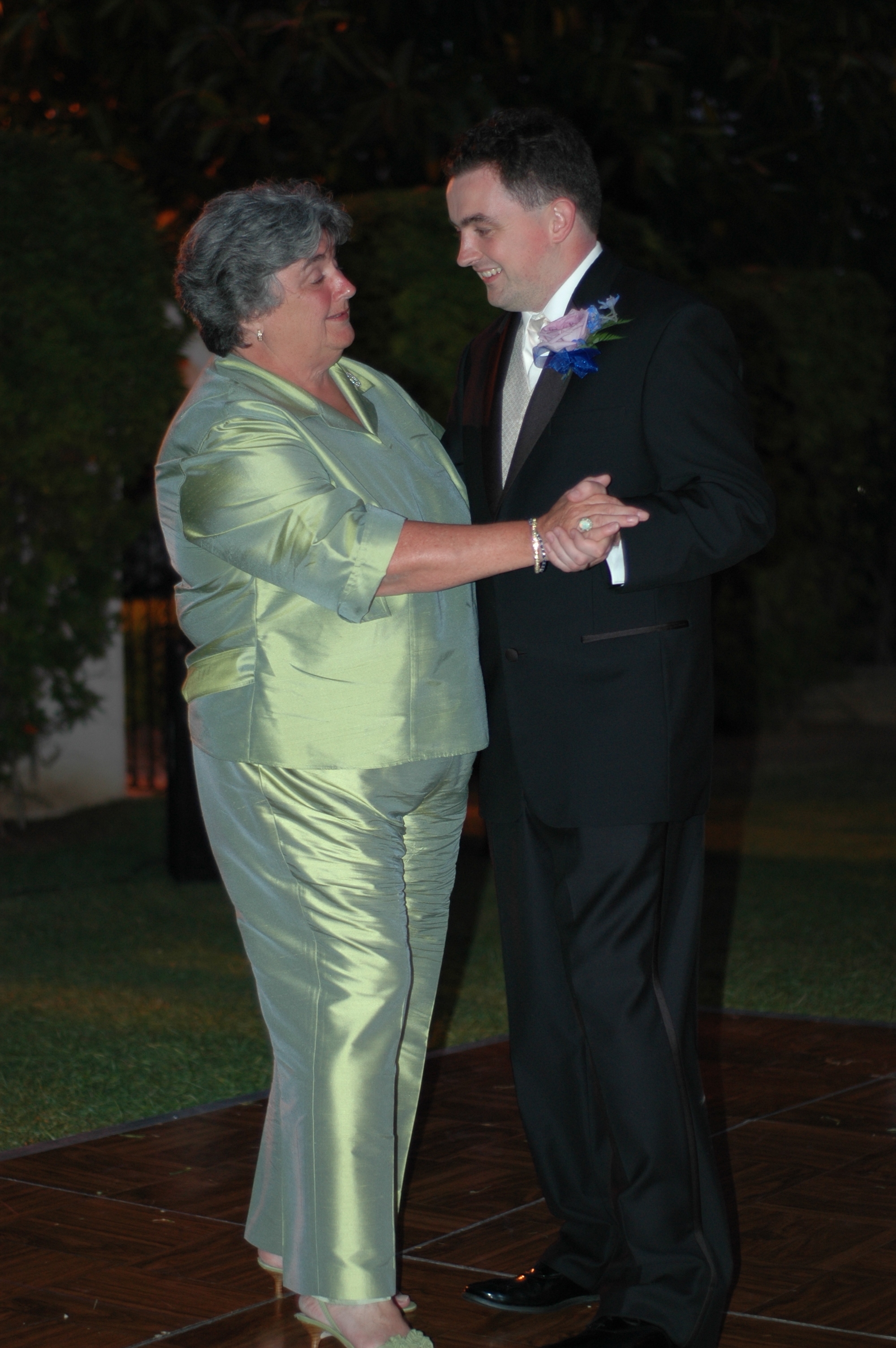 Ted dances with his mom