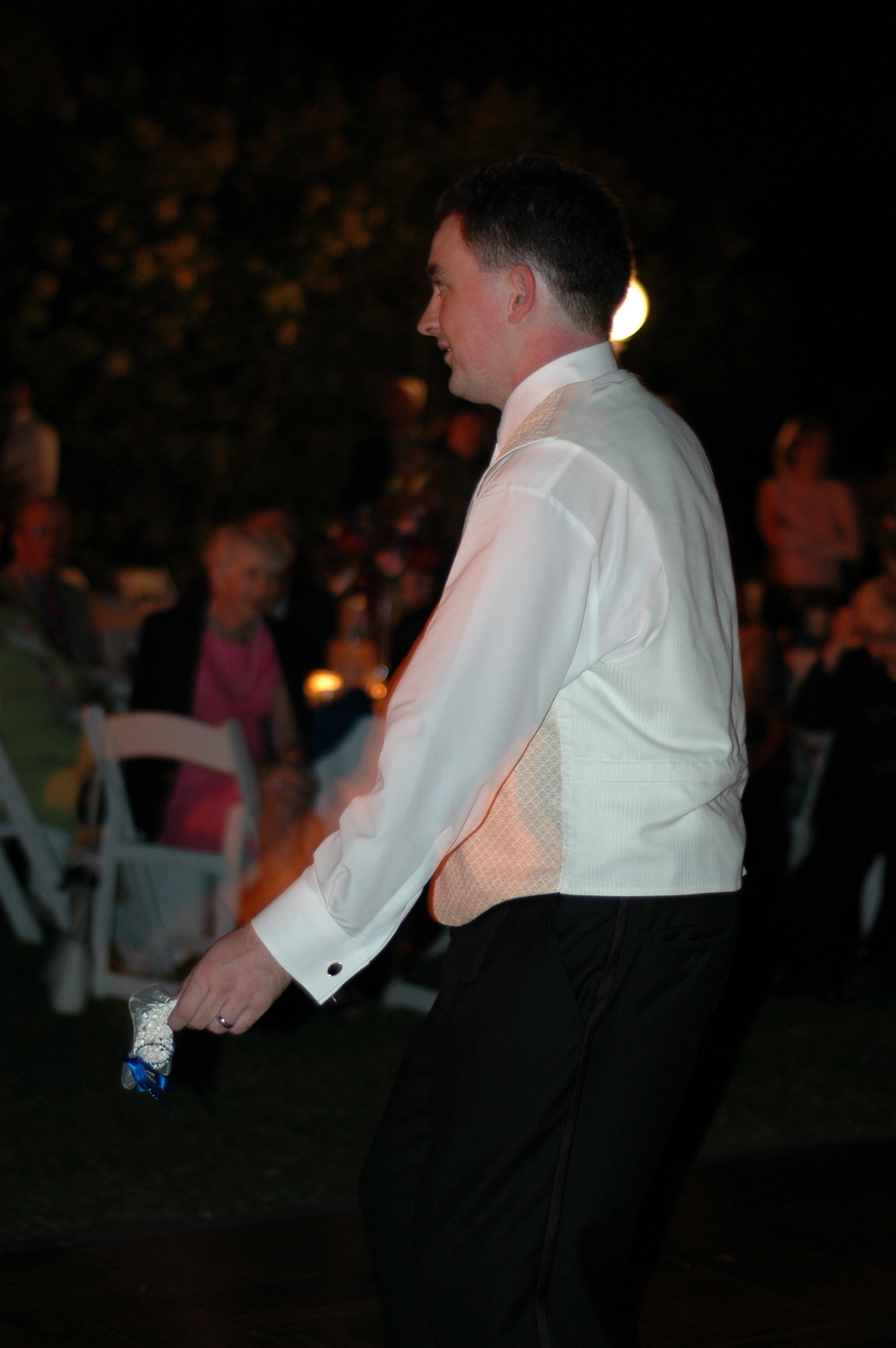 Garter toss prep