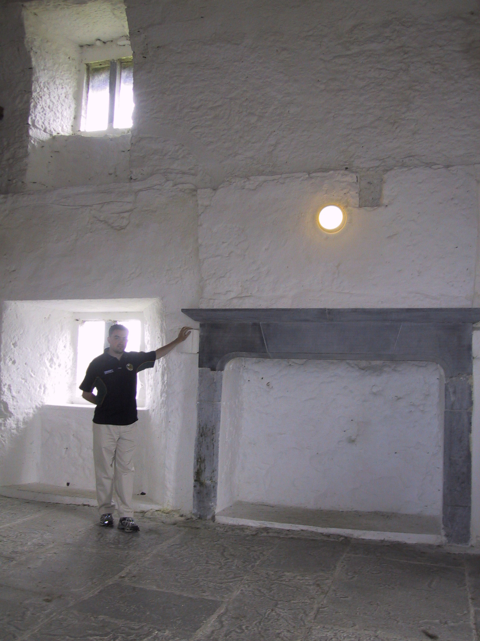 a very large fireplace at Aughnanure
