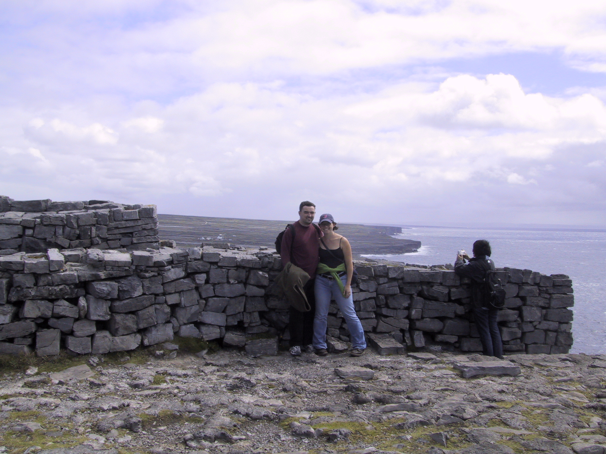 us at Dun Aengus, the other side