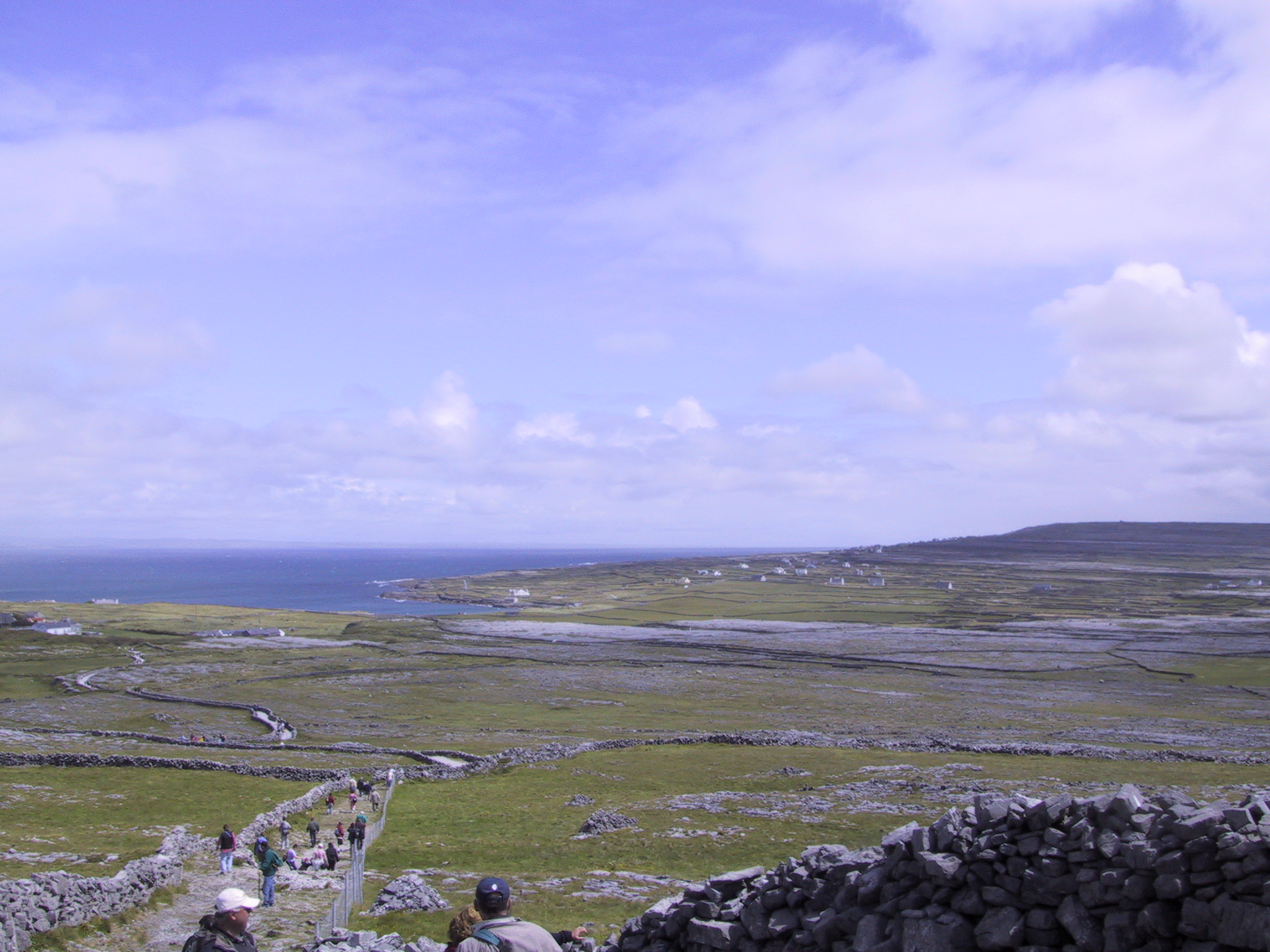 on the footpath up to Dun Aengus