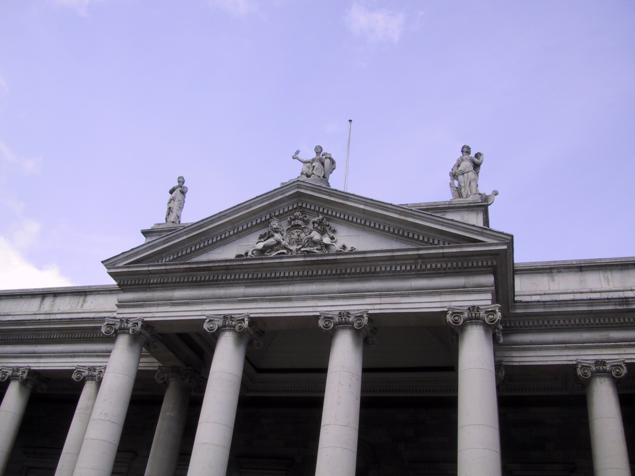 Royal crest on the Bank of Ireland building, Dublin