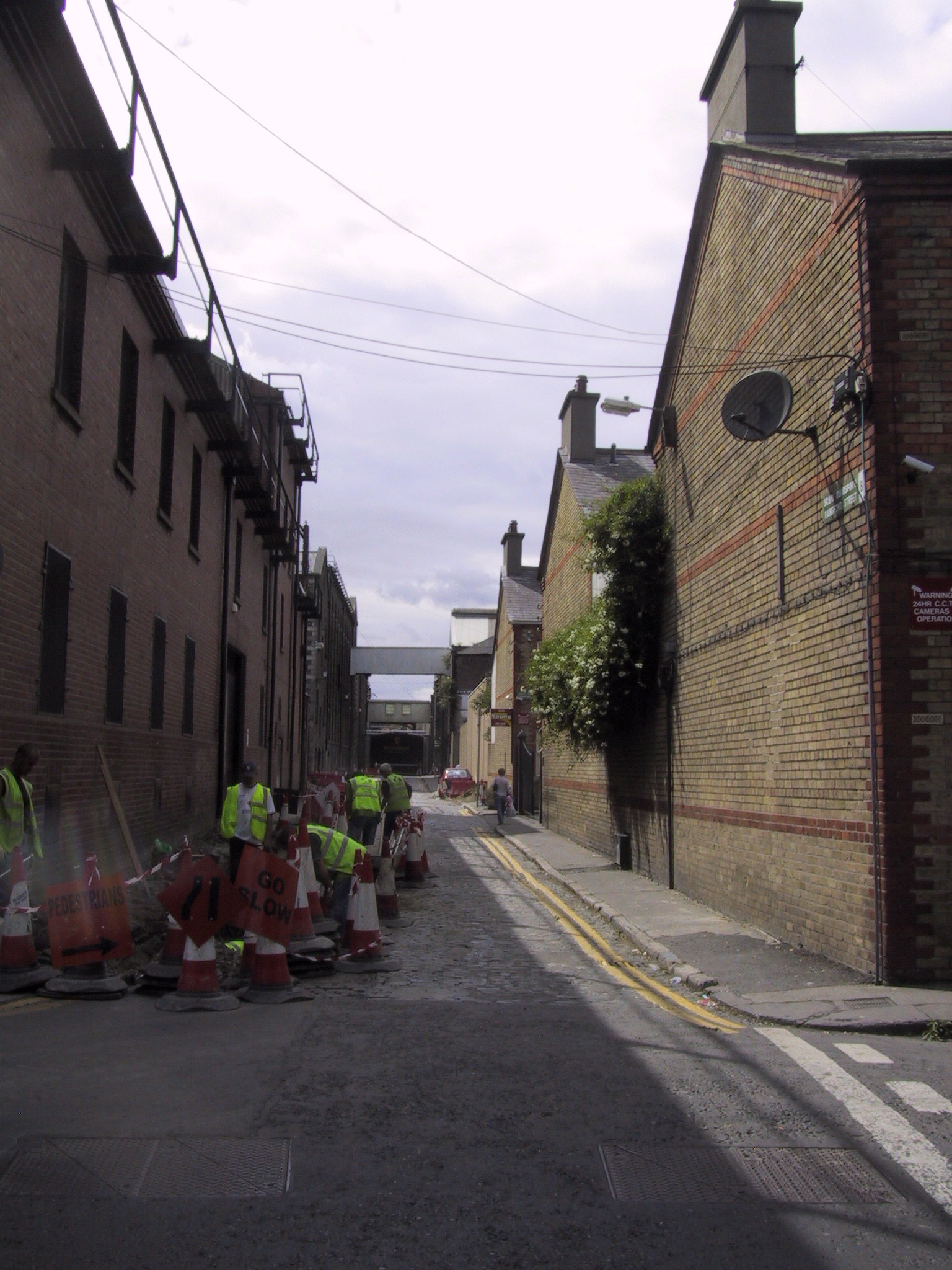 Road construction behind Guinness brewery, Dublin
