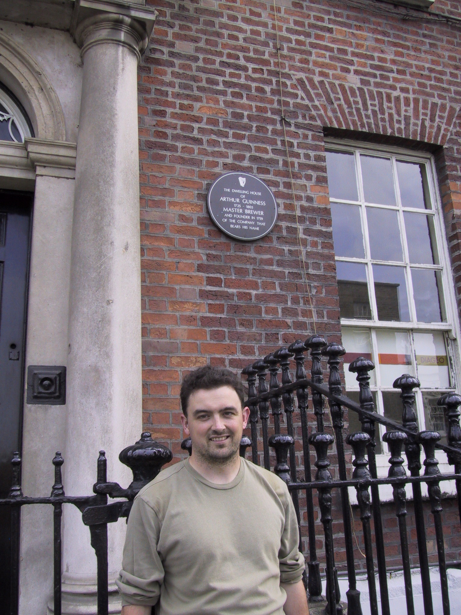 Me, at the residence of Arthur Guinness, Dublin