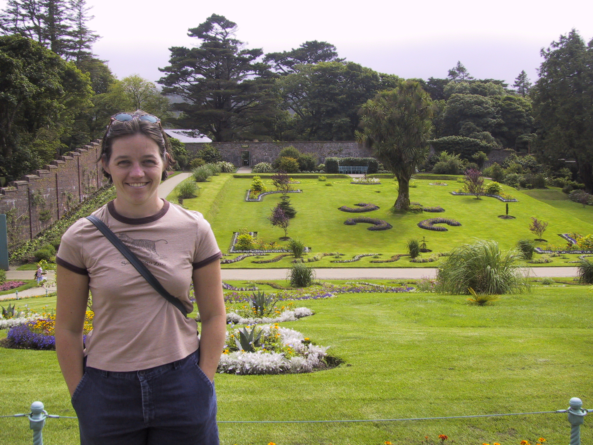 Erin, in the Victorian gardens of Kylemore Abbey, Connemara, Co. Galway