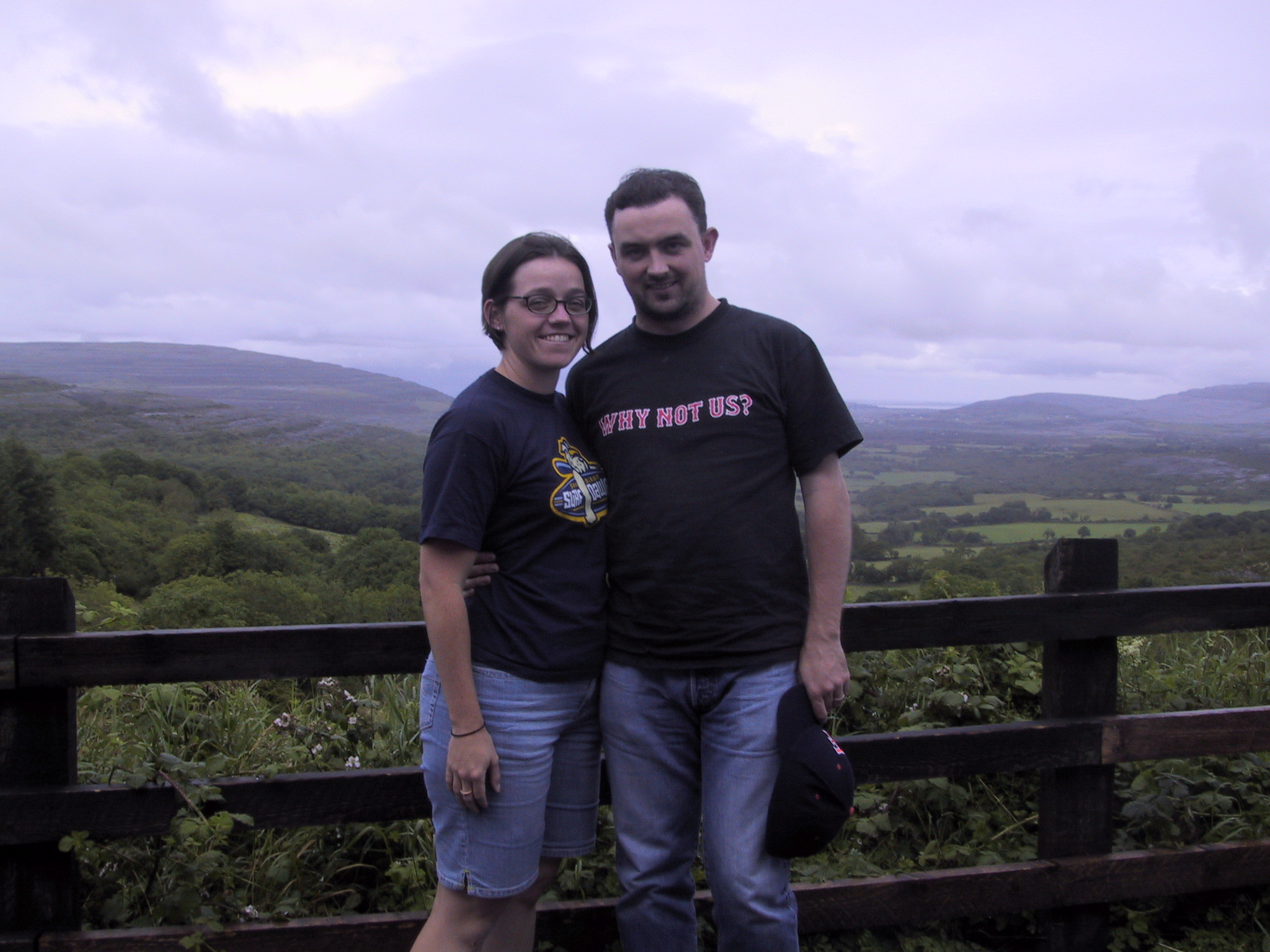 Erin and me, at scenic viewpoint in Co. Clare