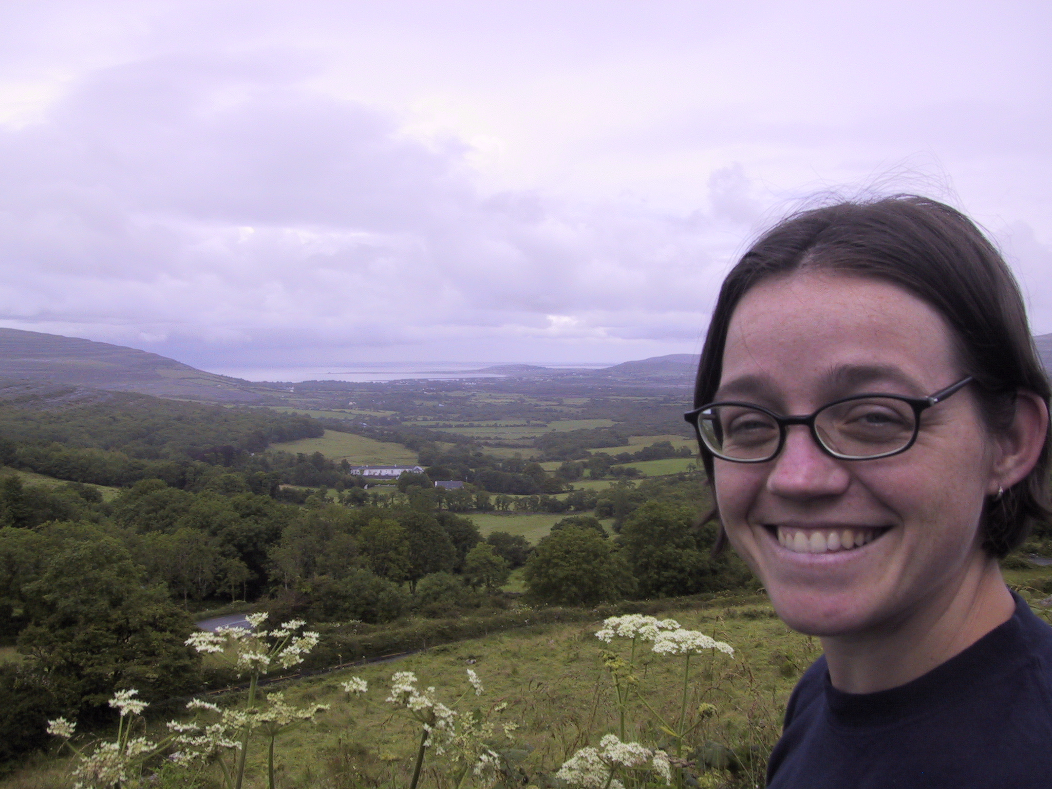 Erin, at scenic viewpoint in Co. Clare