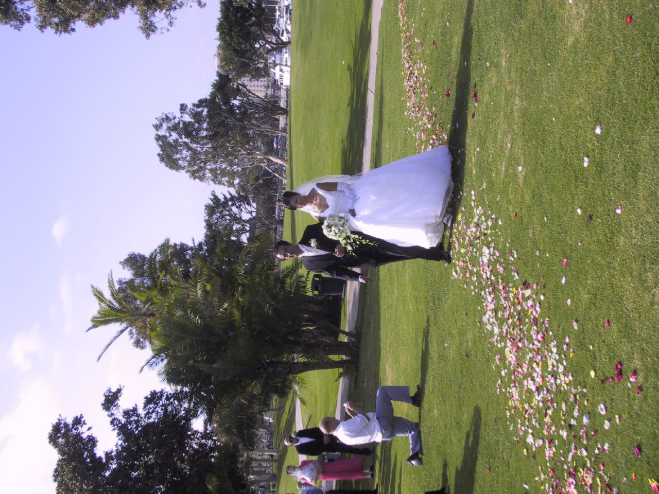 the bride with her father
