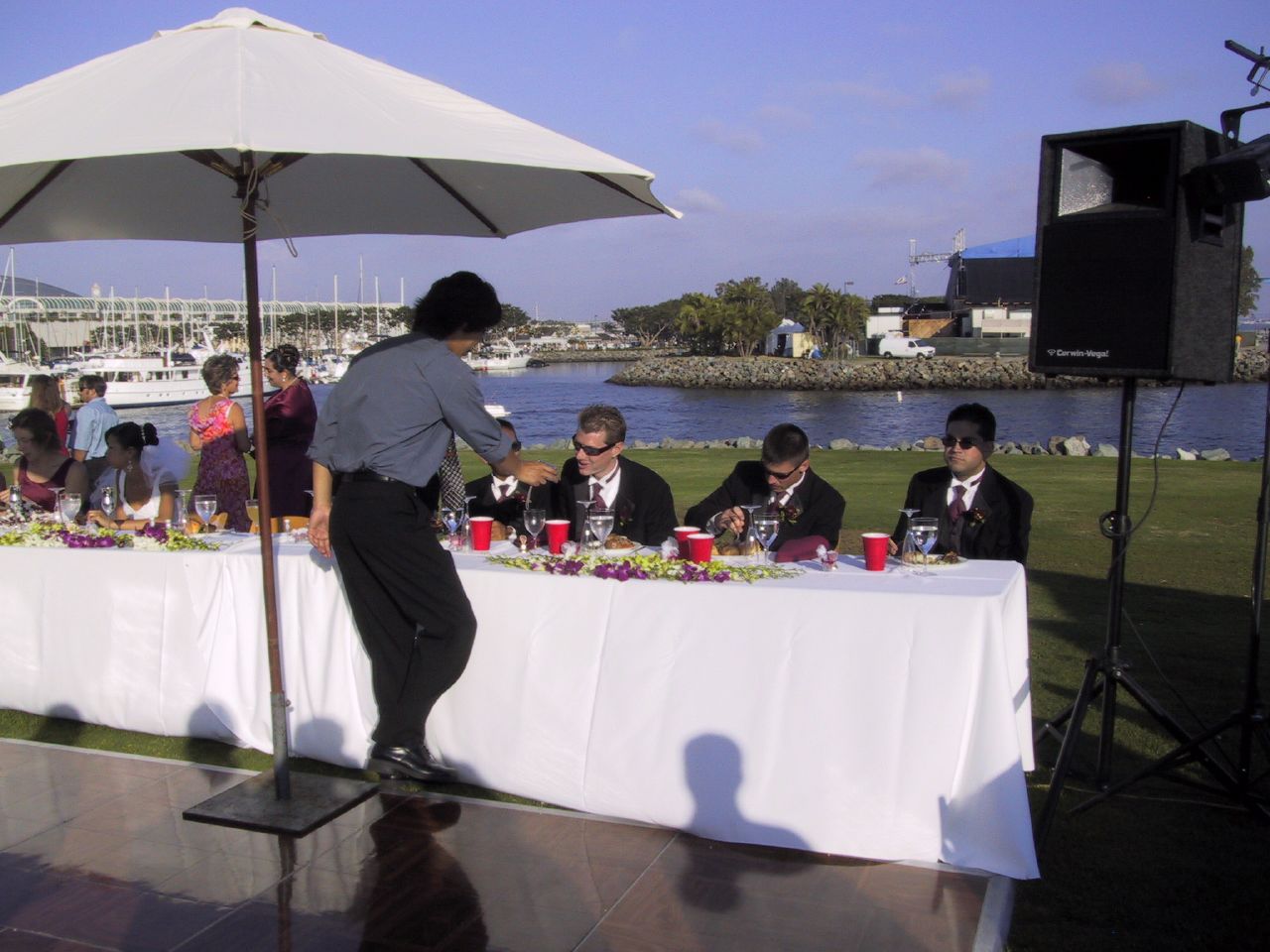 the gentlemen at the head table