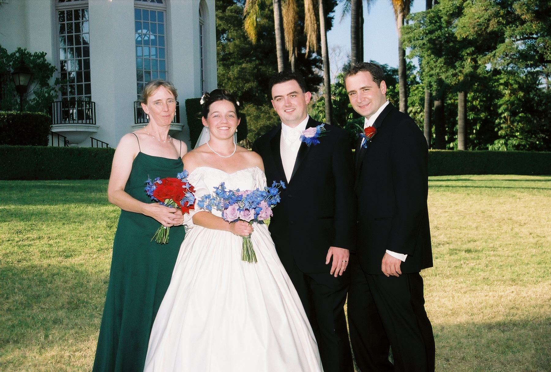 with best man and matron of honor