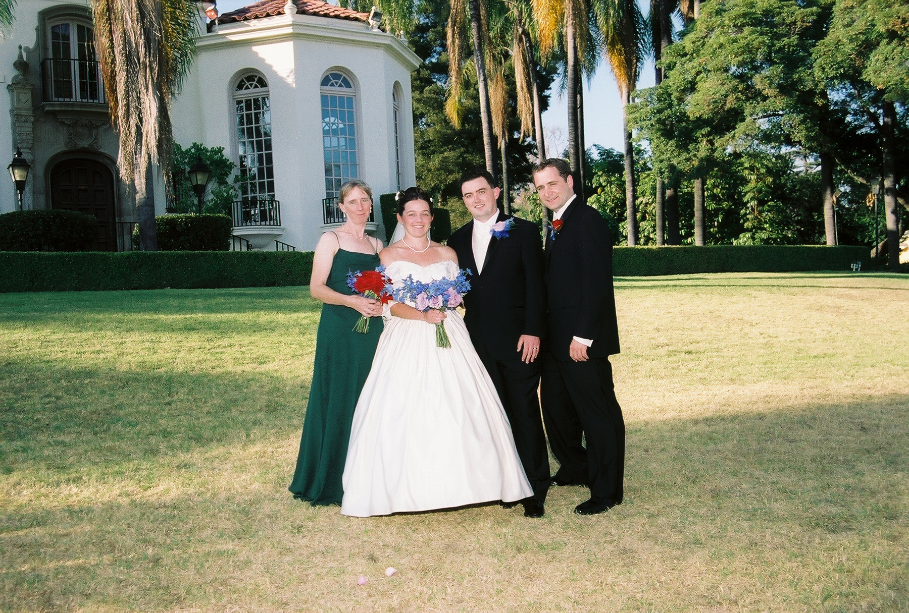 with best man and matron of honor