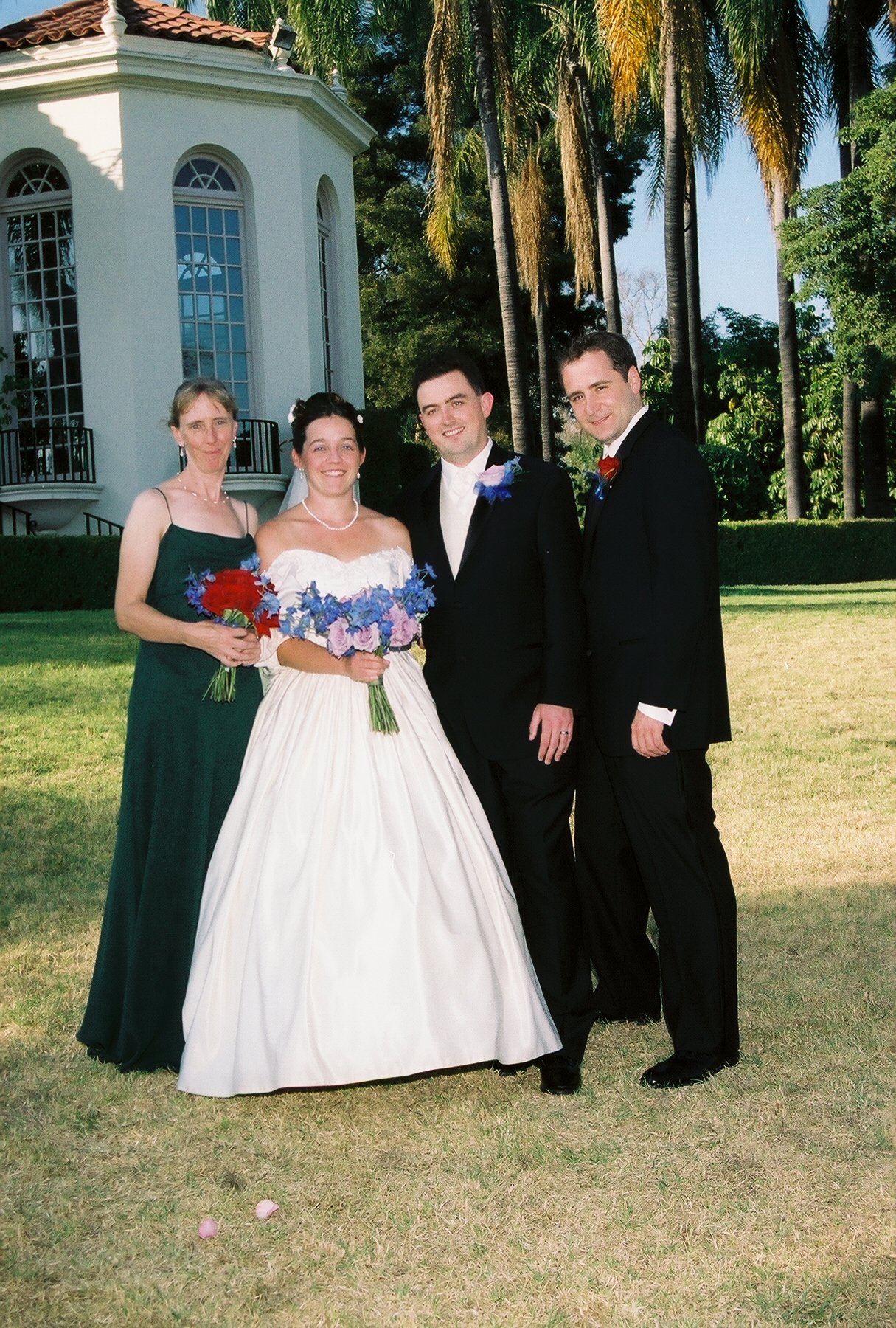 with best man and matron of honor