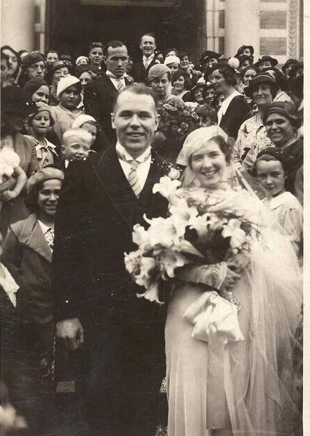 Granpa Dan and Nina, just married