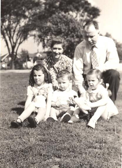 Granpa Dan and Nina, with the kids