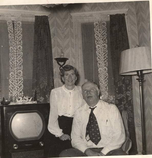 Granpa Dan and Nina, with T.V. (1951)