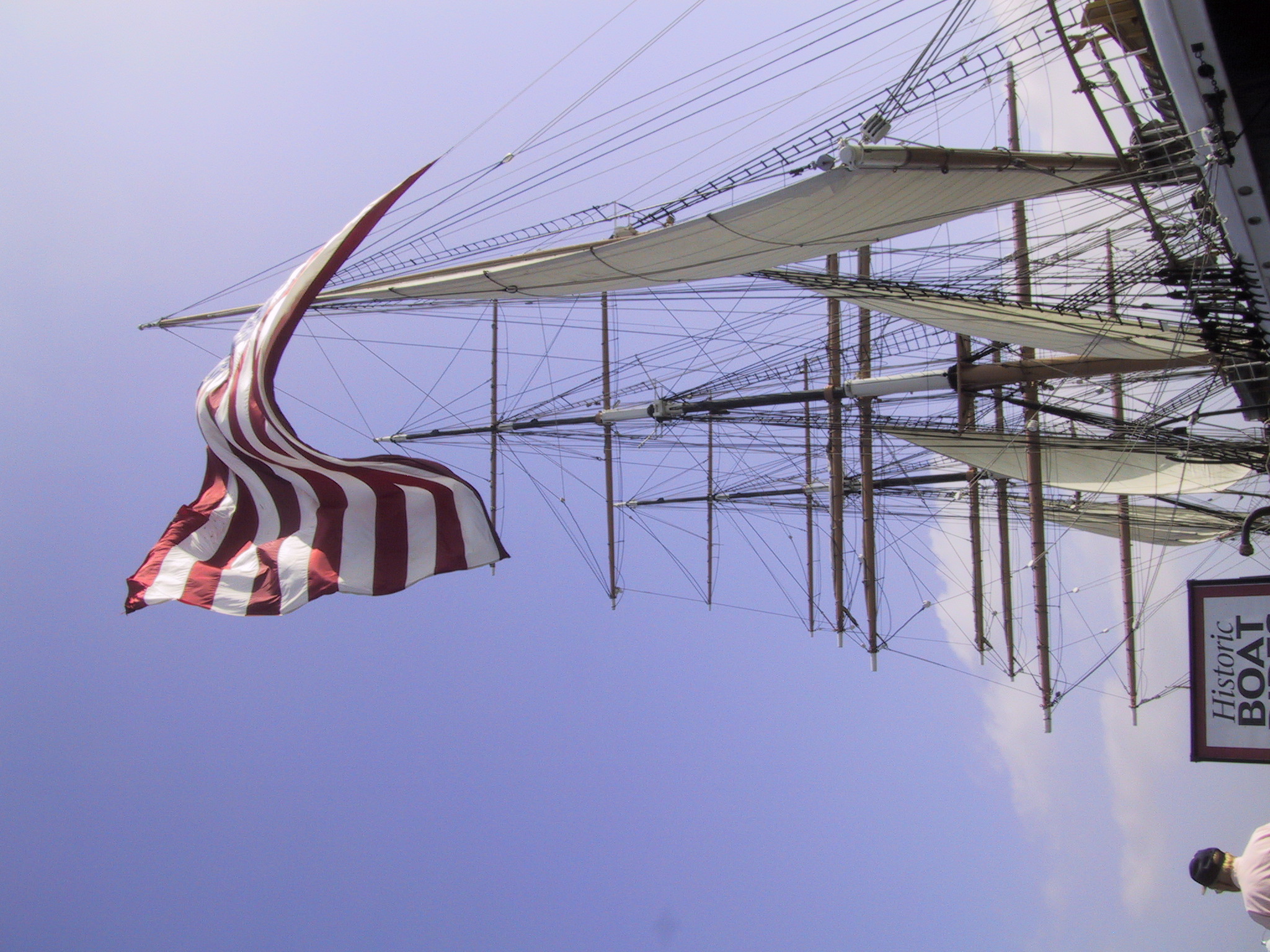 Flag flying on the Star of India