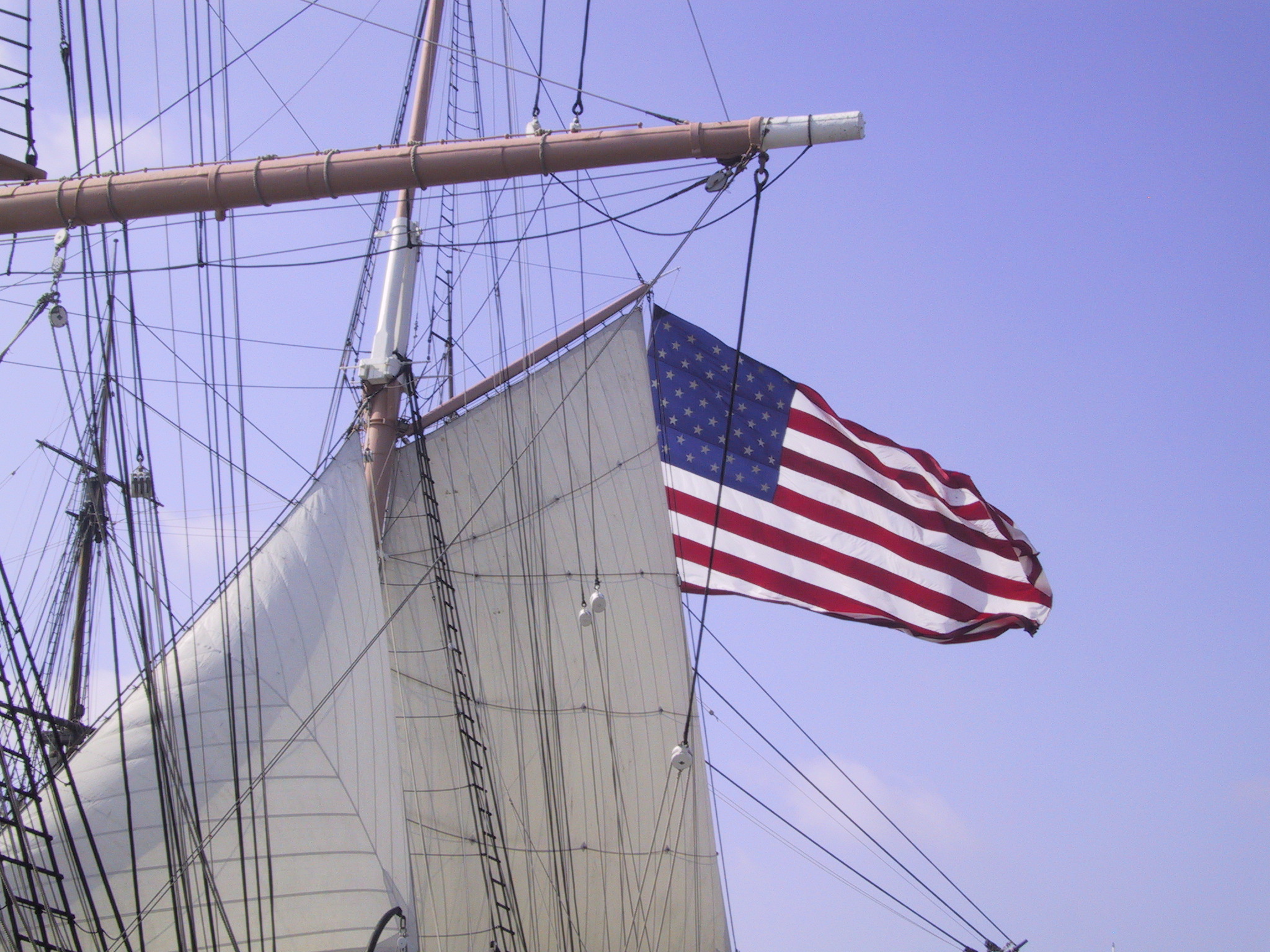 Flag flying on the Star of India