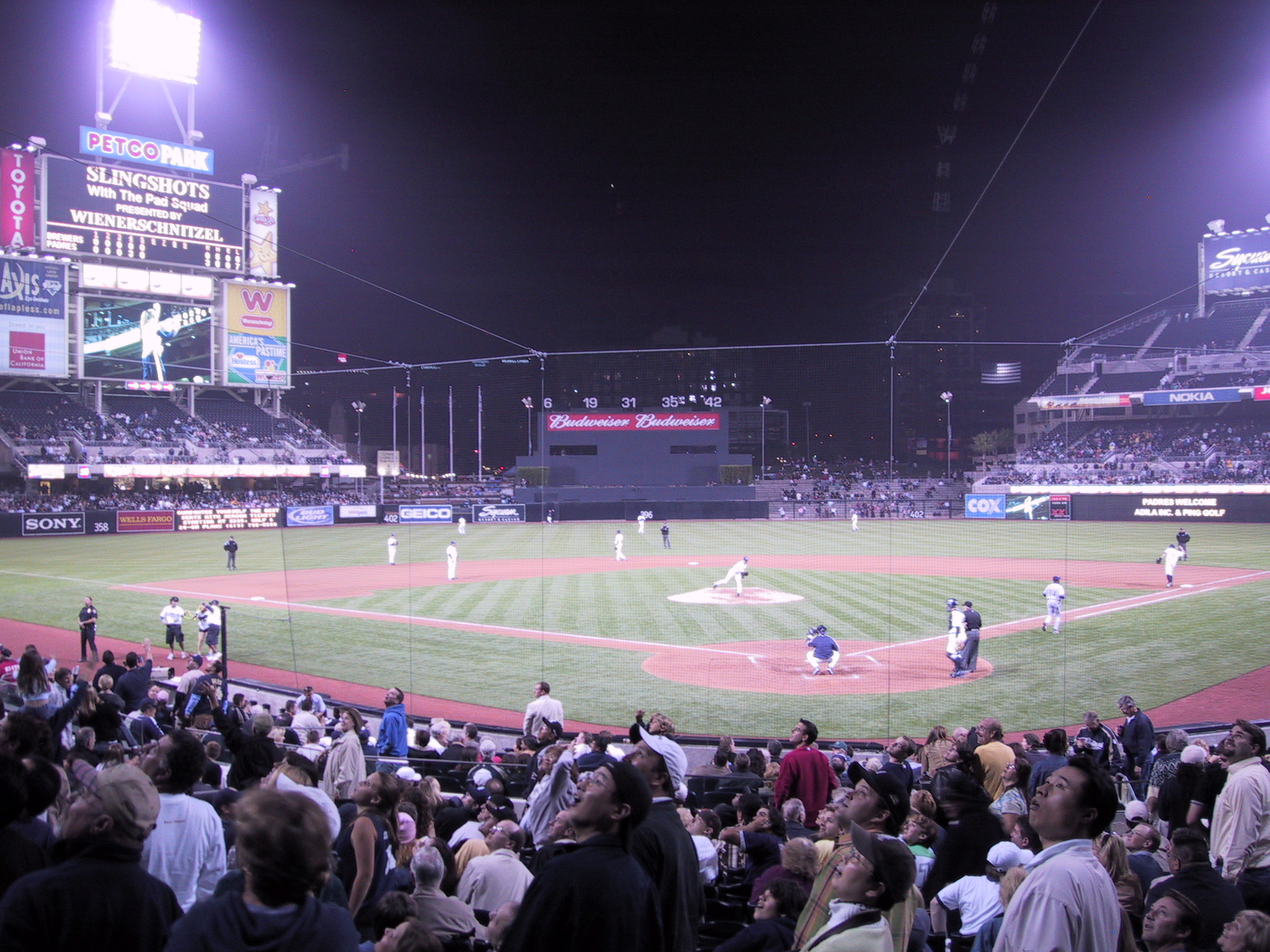 From behind the plate