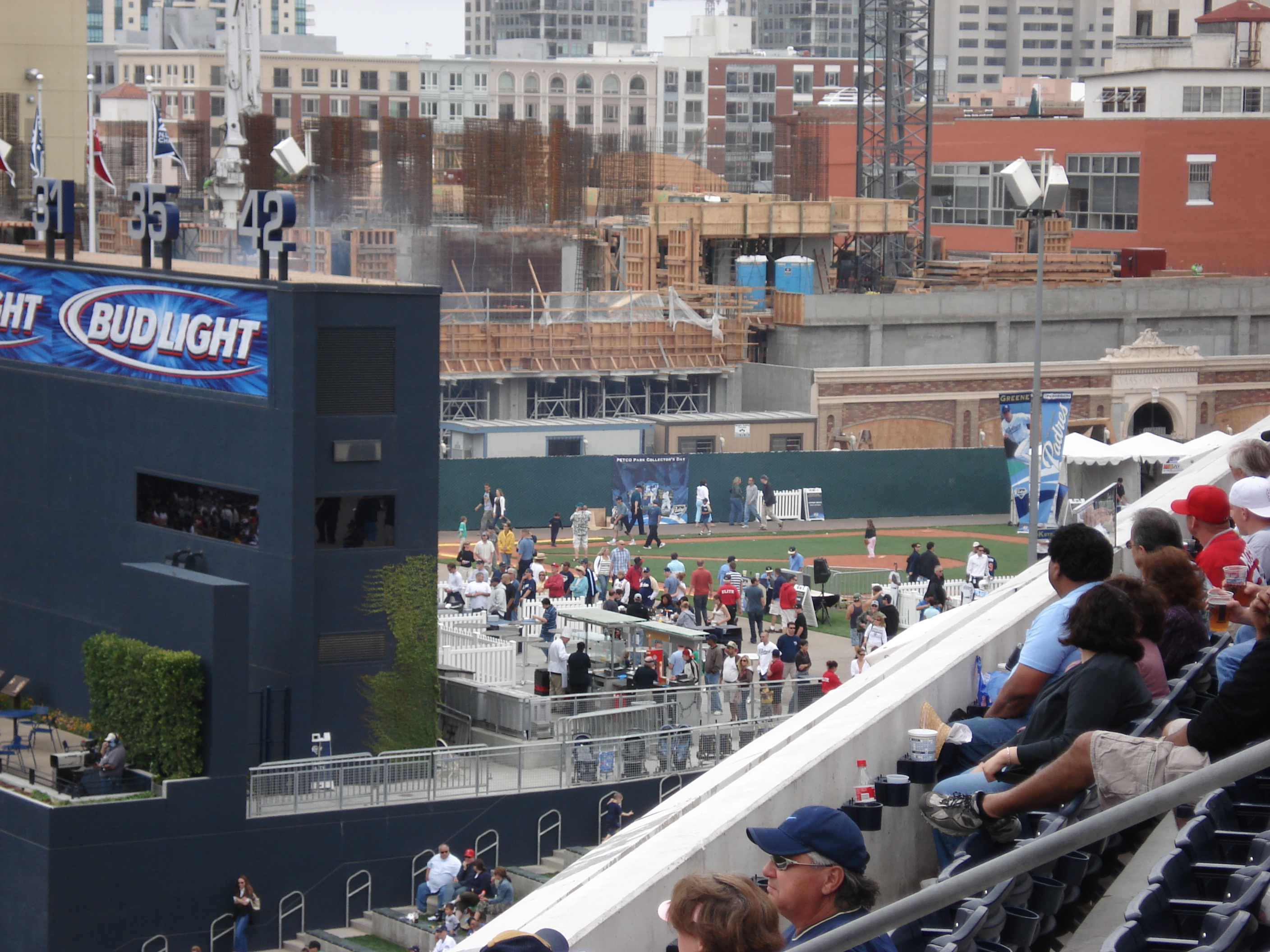 The little ball field is directly beyond center field.
