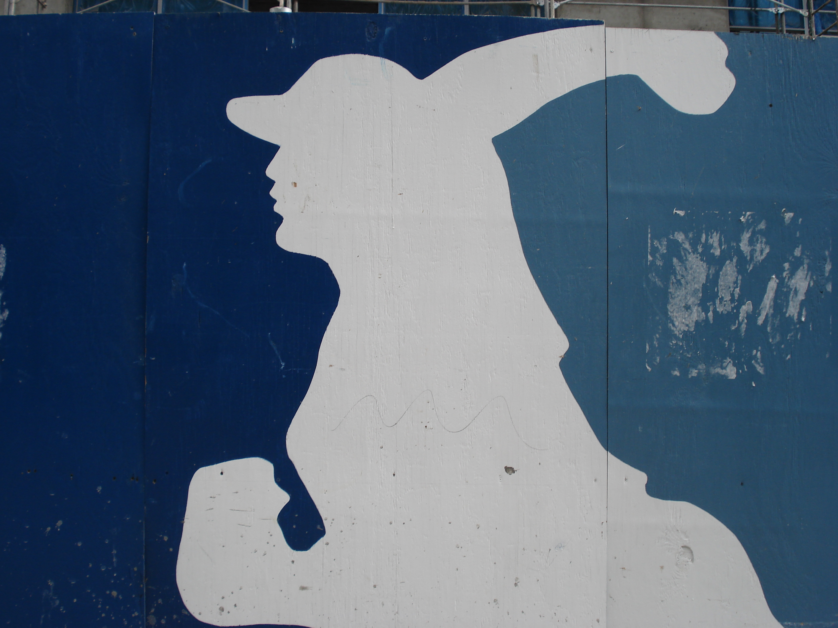 Baseball player mural