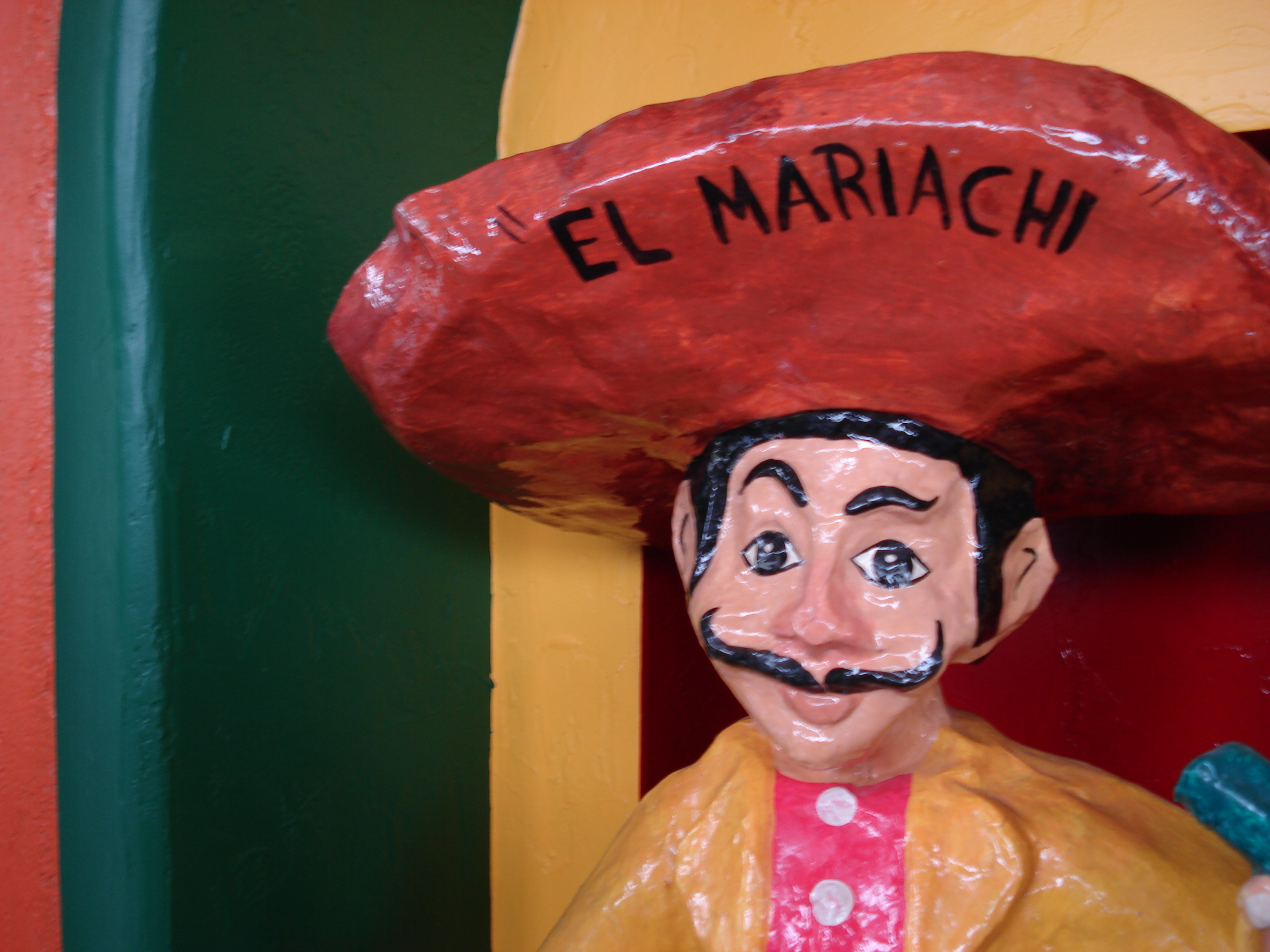 This guy greets you on the way into <a href="http://mamatestataqueria.com/">Mamá Testa</a>.