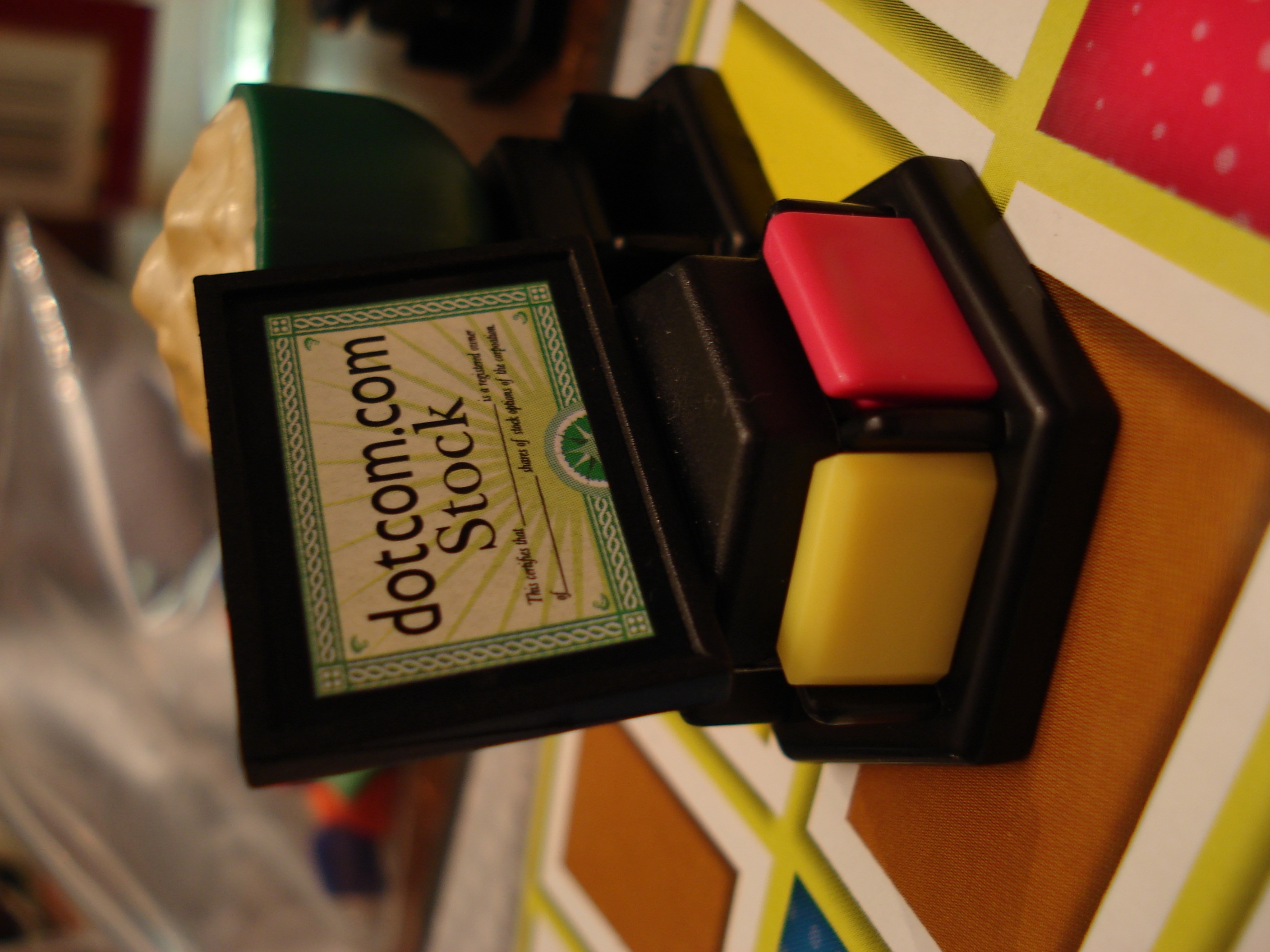This was my piece when Kathleen, Erin and I played Trivial Pursuit.