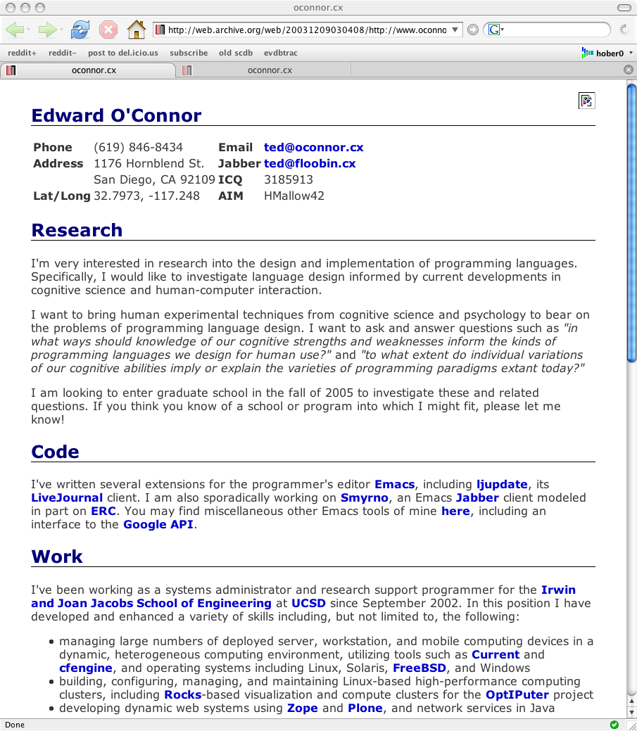 From <a href="http://web.archive.org/web/20031209030408/http://www.oconnor.cx/">web.archive.org/web/20031209030408/http://www.oconnor.cx/</a>