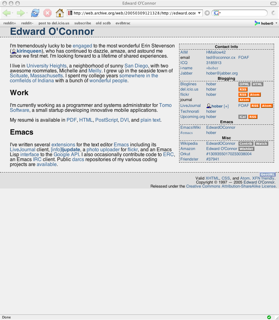 From <a href="http://web.archive.org/web/20050309121328/http://edward.oconnor.cx/">web.archive.org/web/20050309121328/http://edward.oconnor.cx/</a>