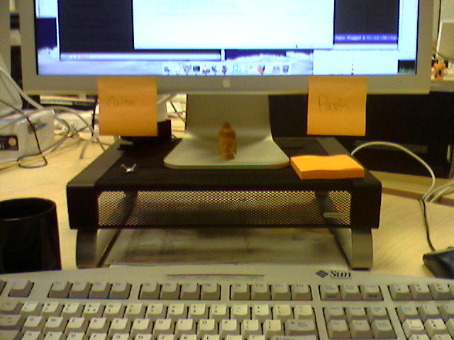 My new monitor stand @ work