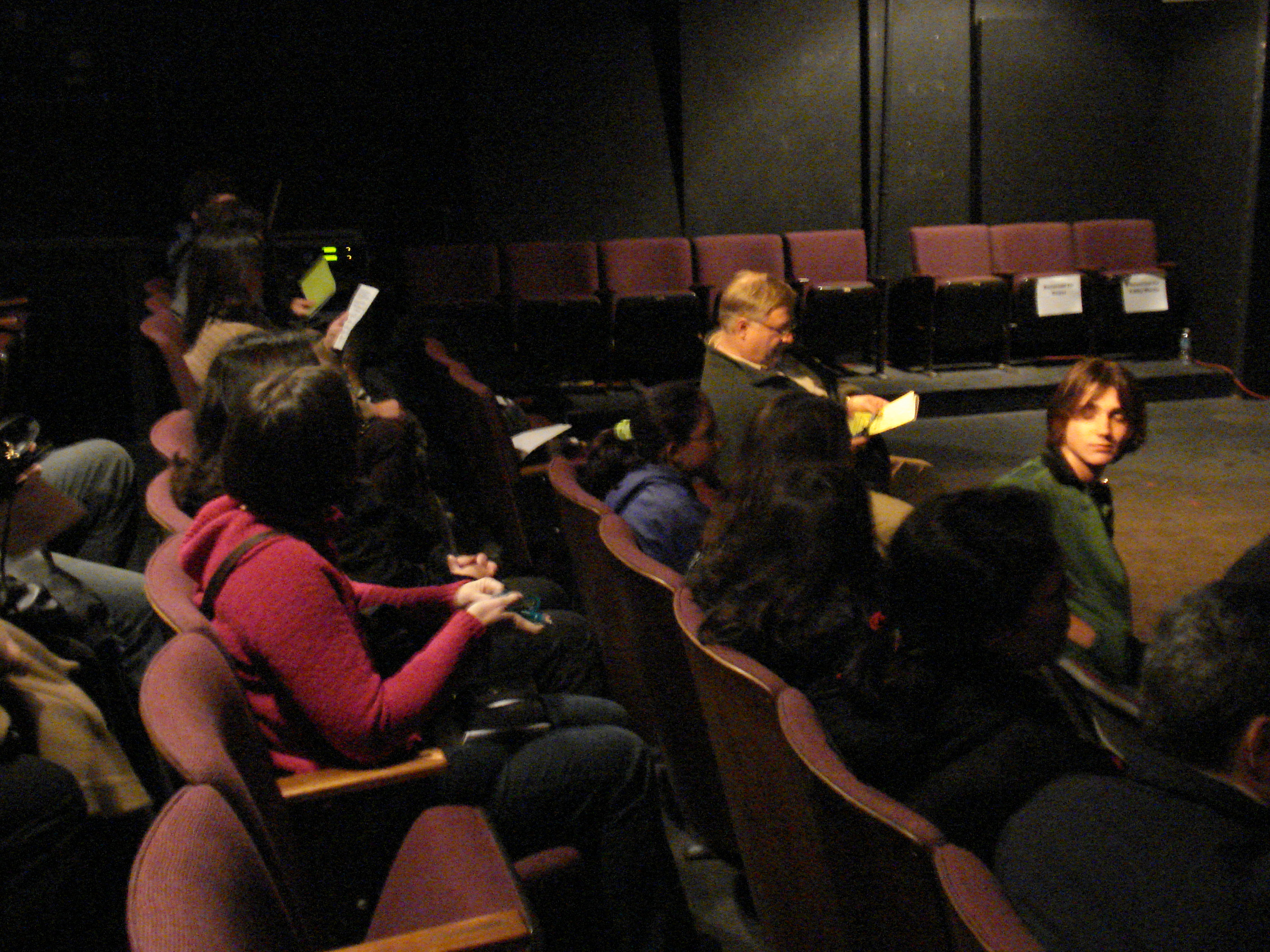 The audience, pre-show