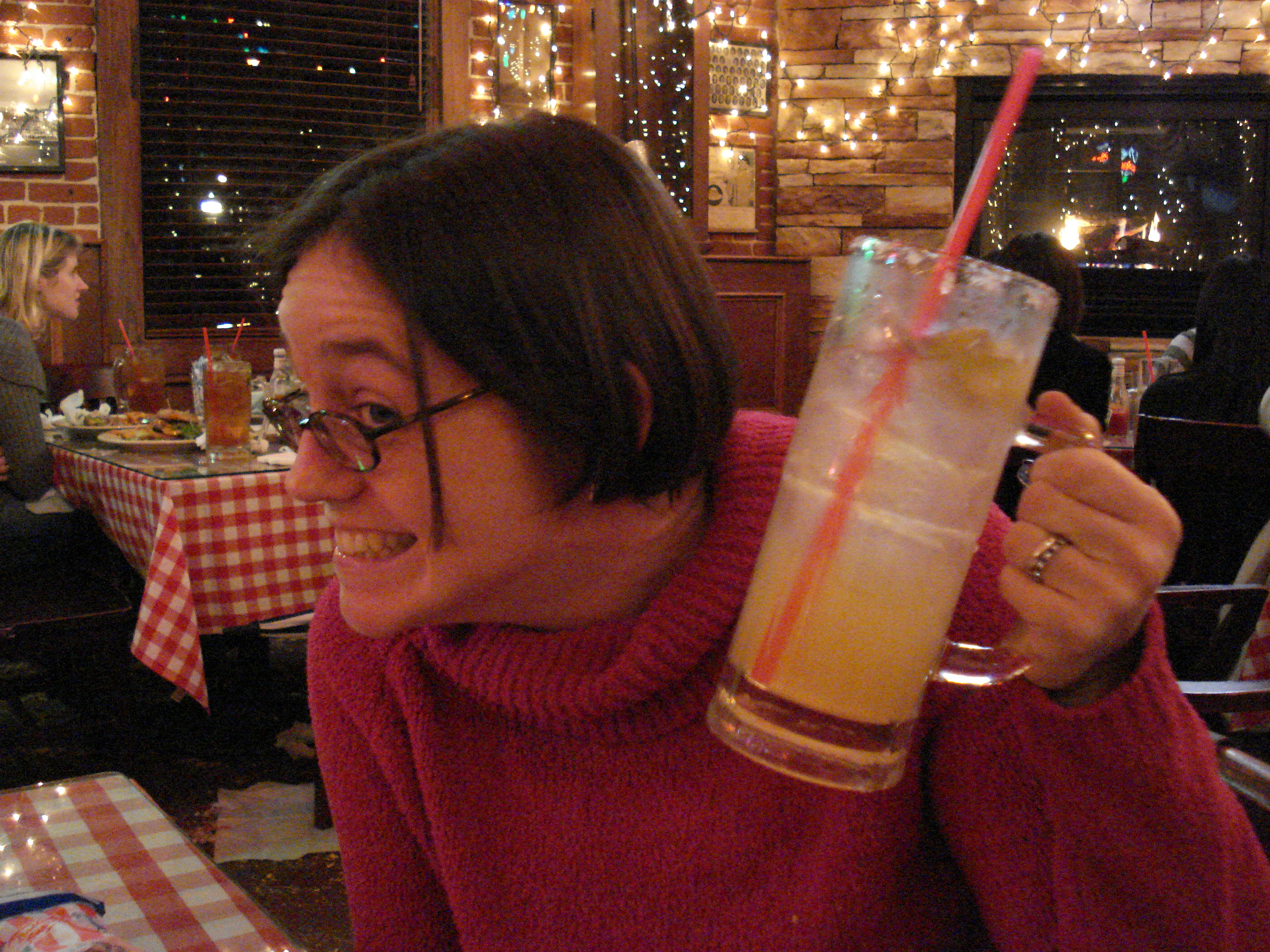 Size comparison: Margarita & Erin's head