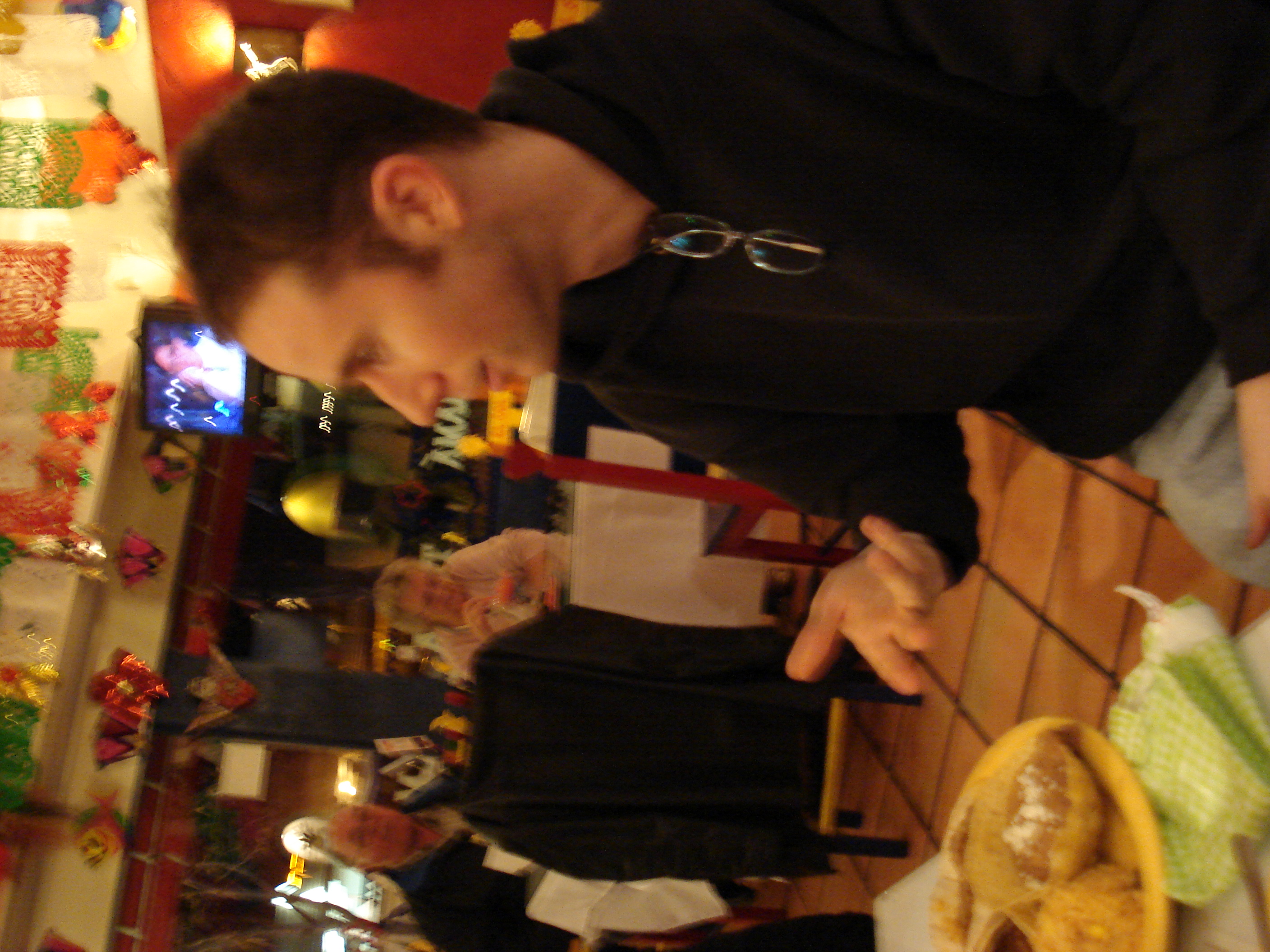 At Mama Testa, upon his triumphant return from the land of the rising sun.