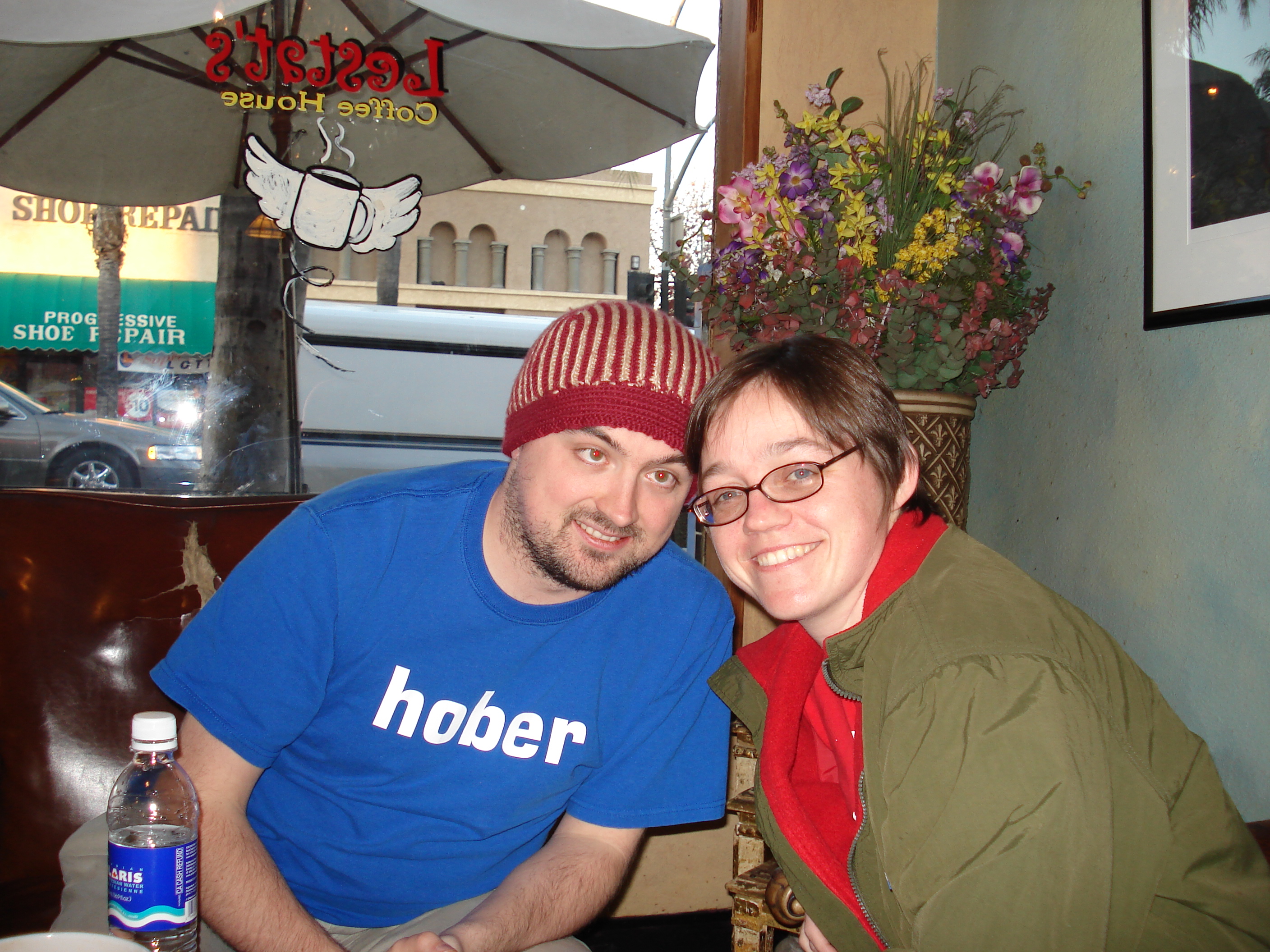 With the hat-maker