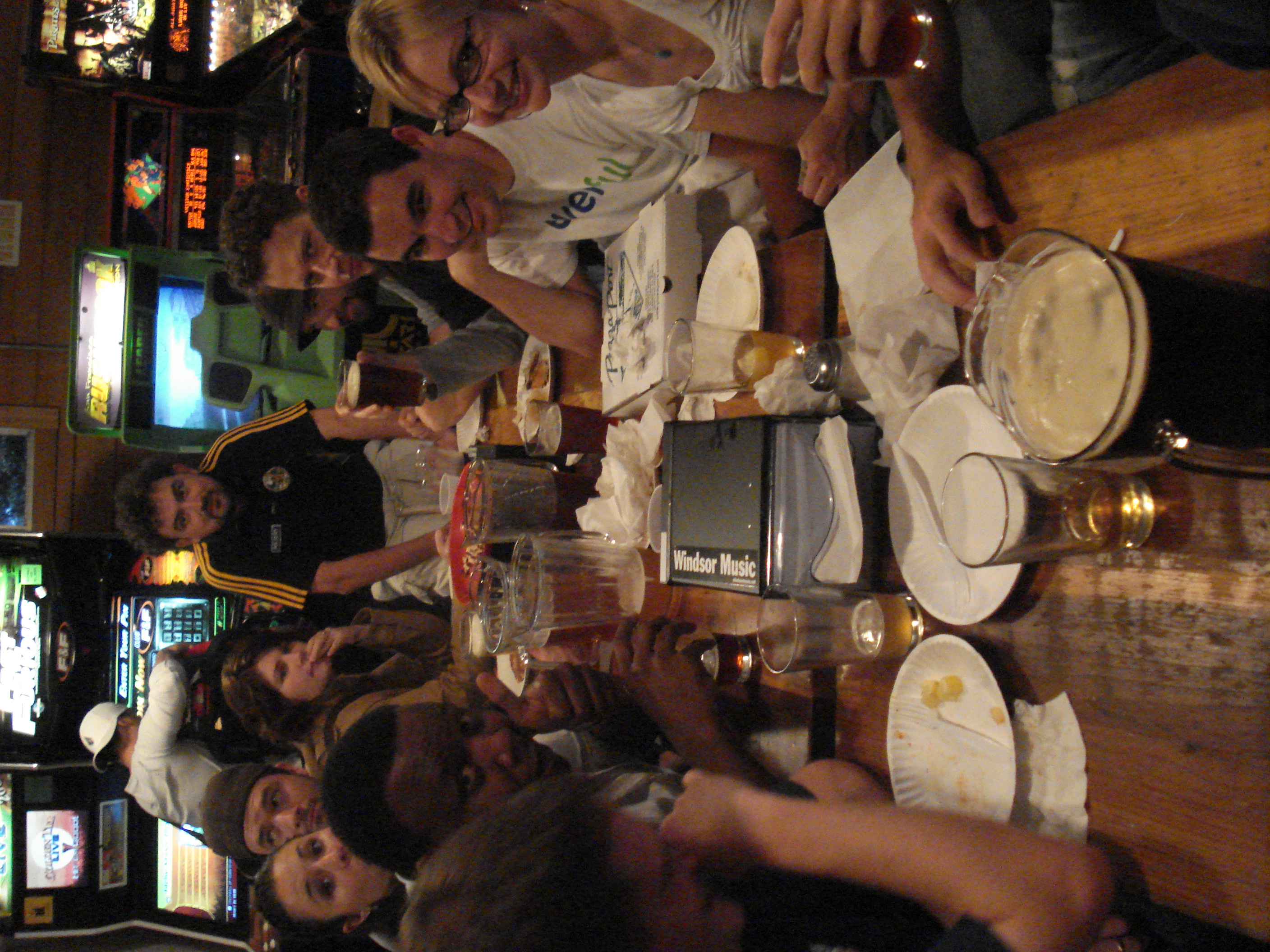 Our table at Pizza Port