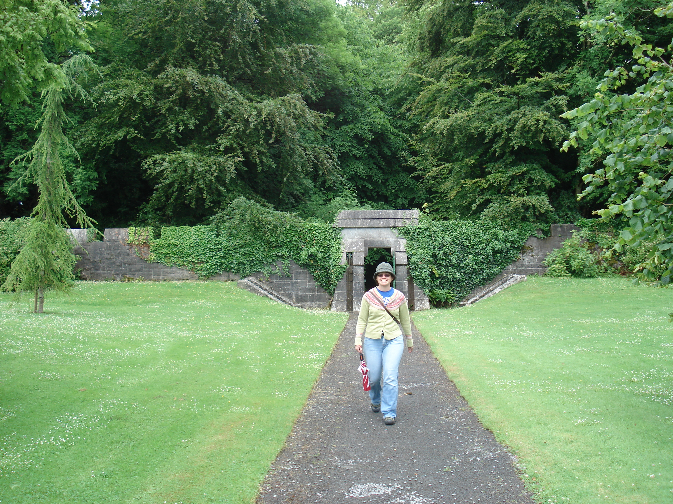 Erin, exploring the grounds of Ashford Castle