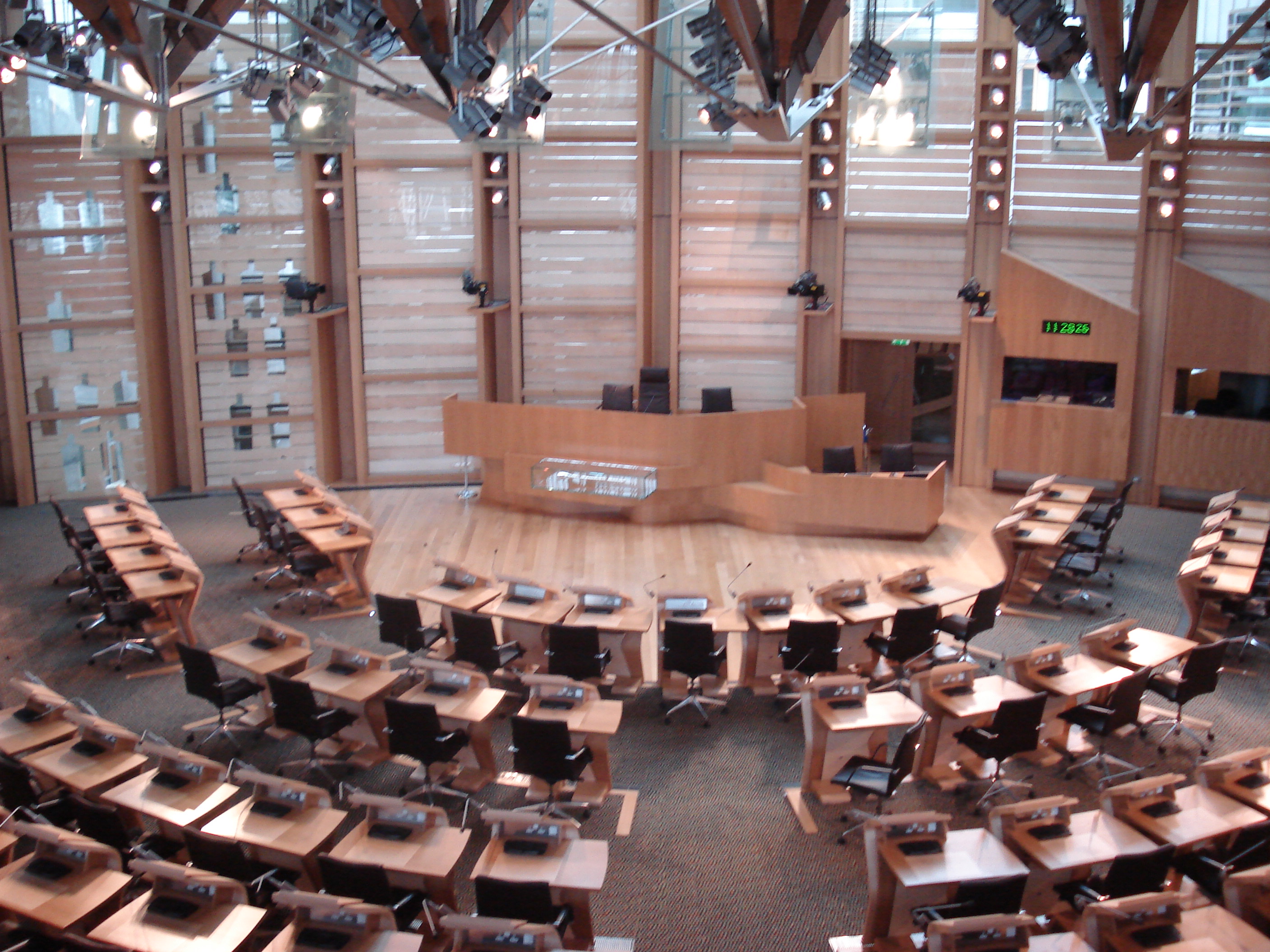 The Debating Chamber, from the center