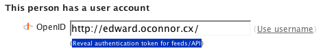 Highrise authentication token - OpenID