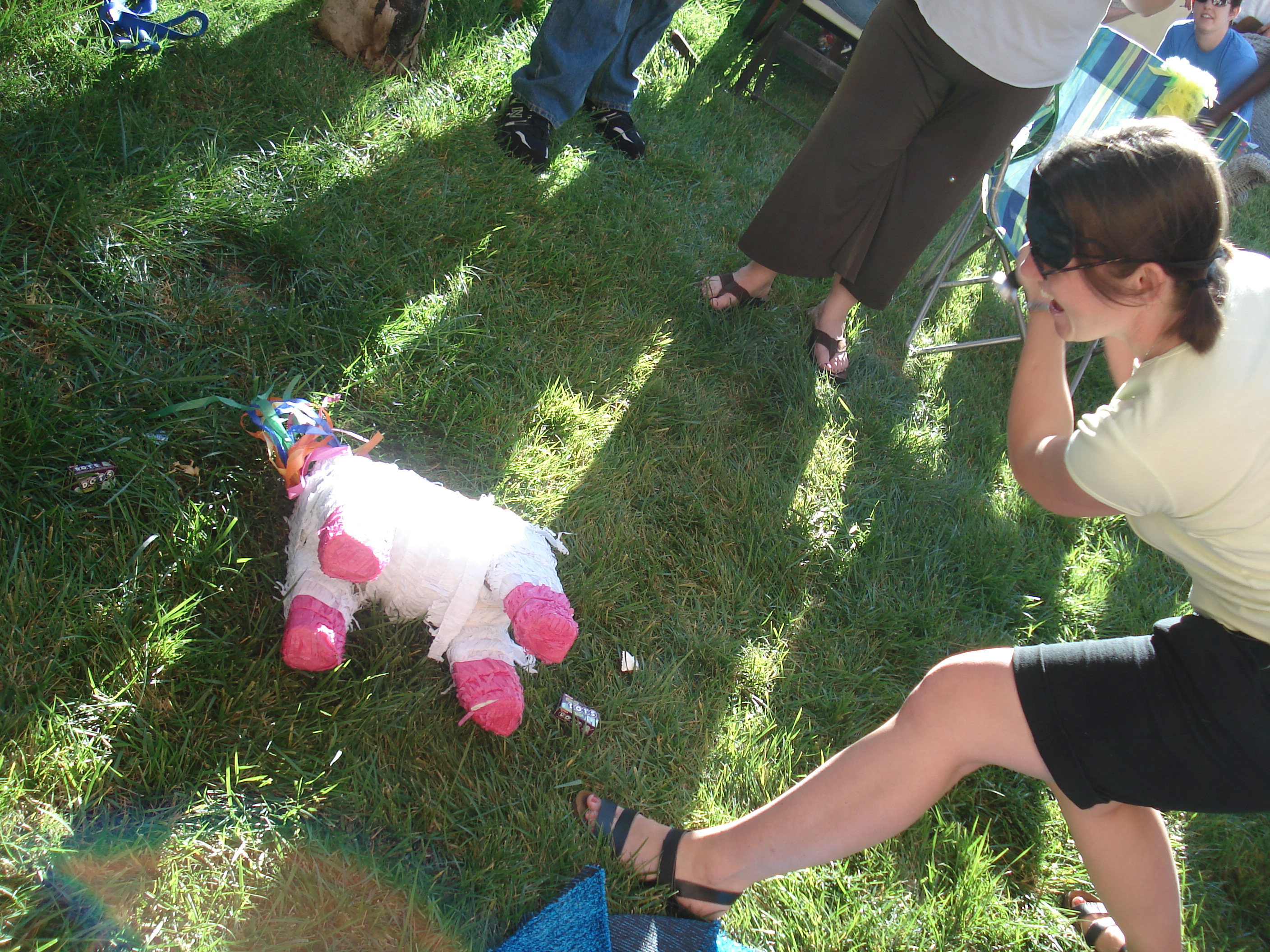 Erin beats a dead unicorn